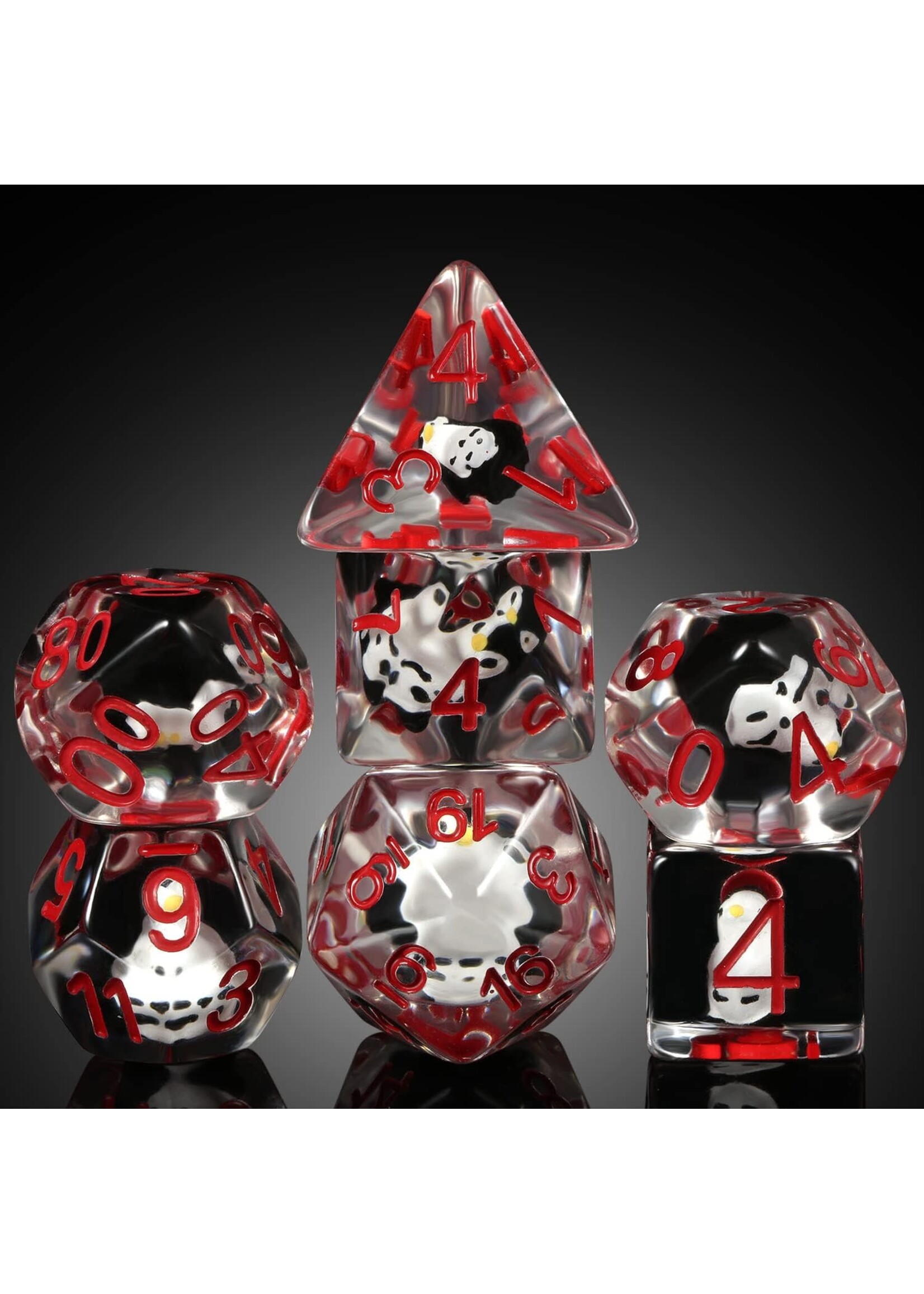 DICE HABIT RESIN DICE PENGUIN 7PC SET