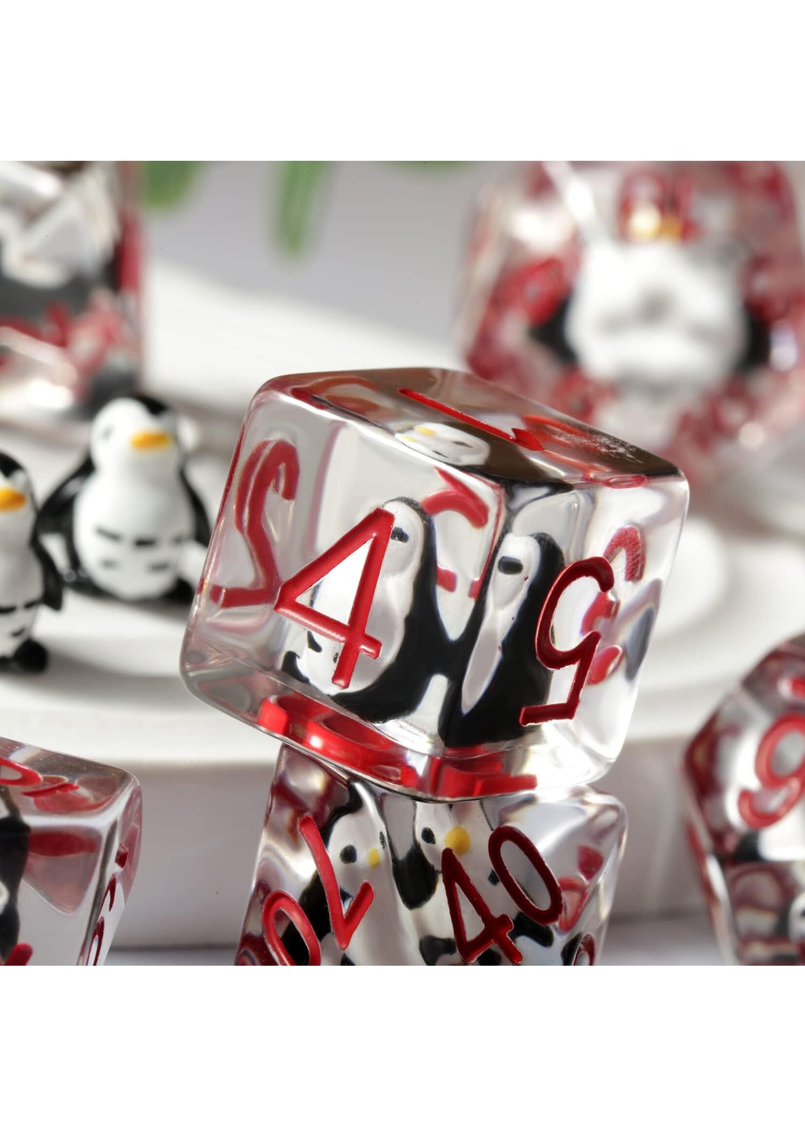 DICE HABIT RESIN DICE PENGUIN 7PC SET