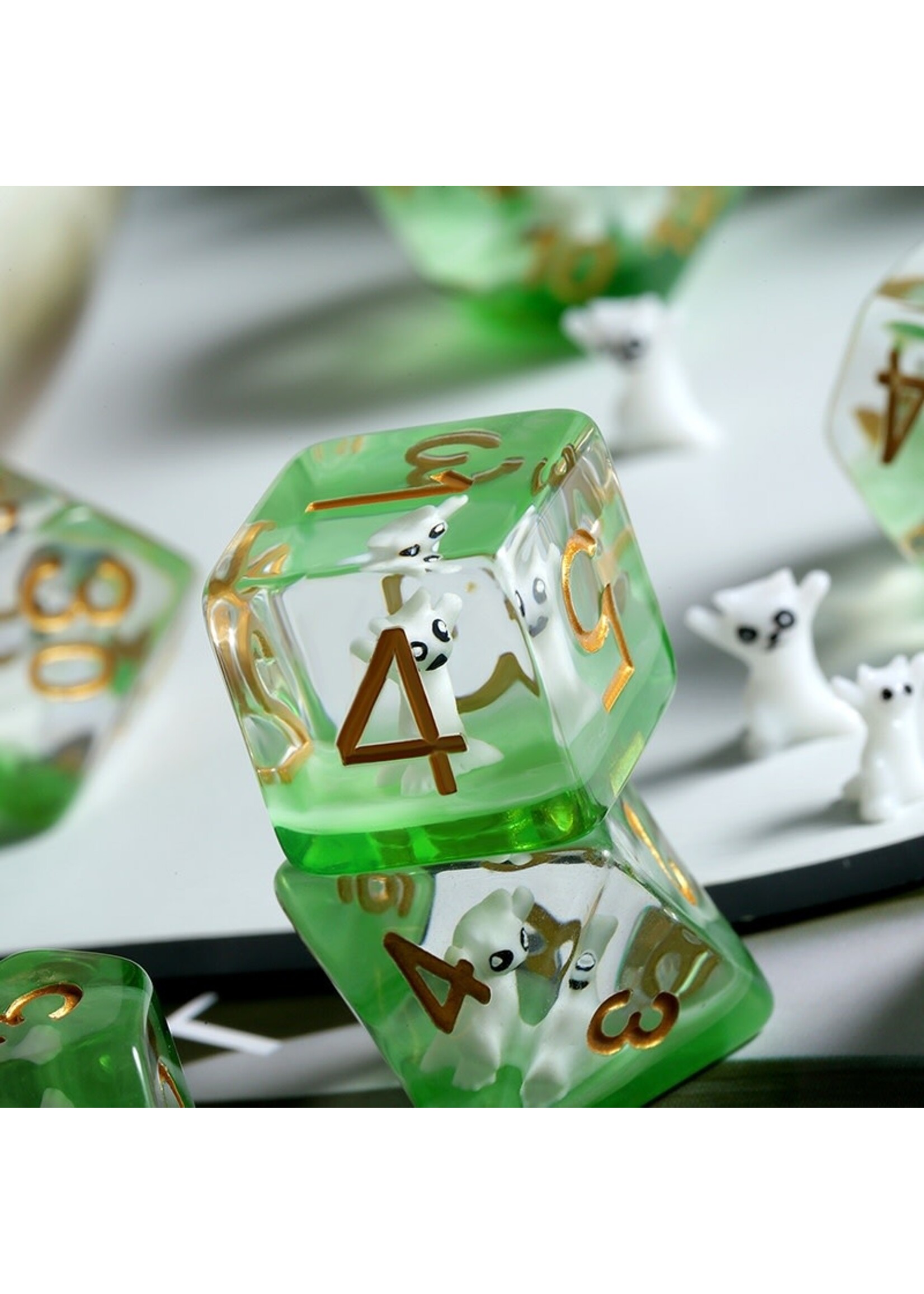 DICE HABIT RESIN DICE RAVE KITTY 7PC DICE SET