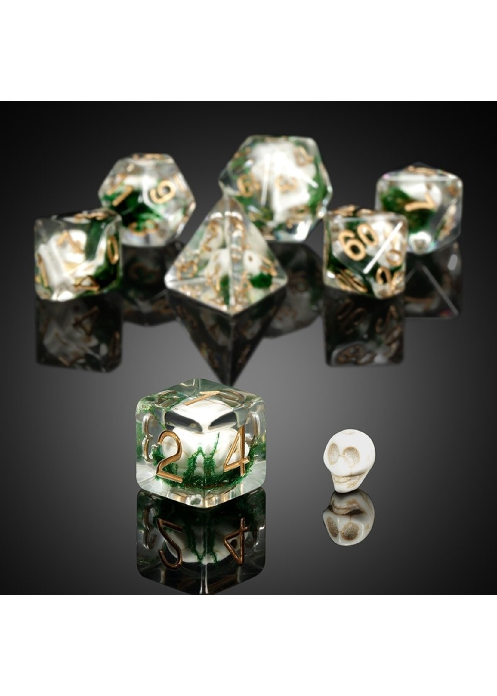 DICE HABIT RESIN DICE SKULL 7PC DICE SET