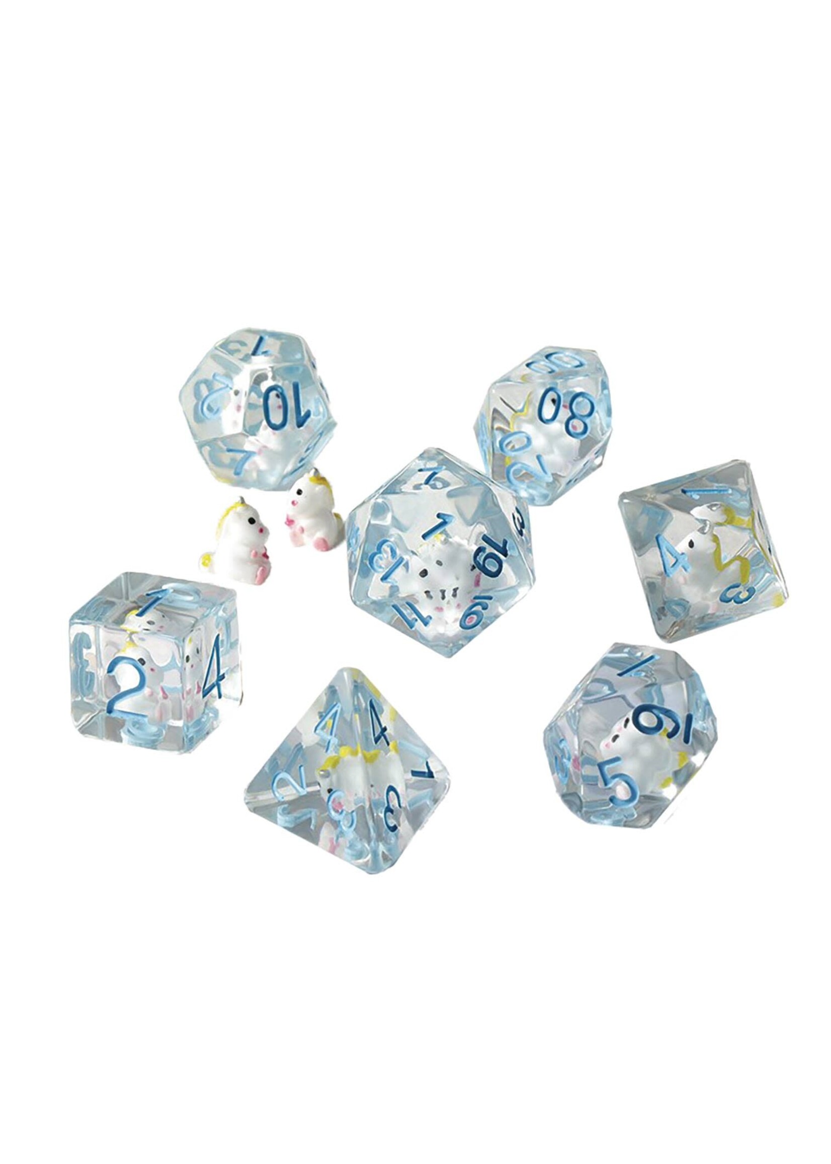 DICE HABIT RESIN DICE UNICORN 7PC DICE SET