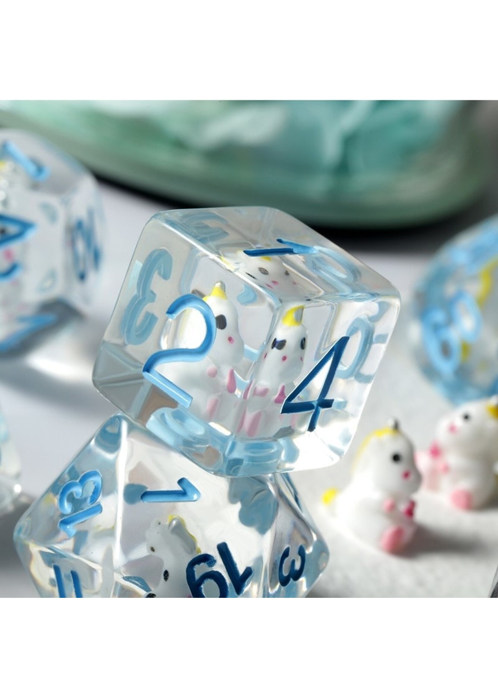 DICE HABIT RESIN DICE UNICORN 7PC DICE SET
