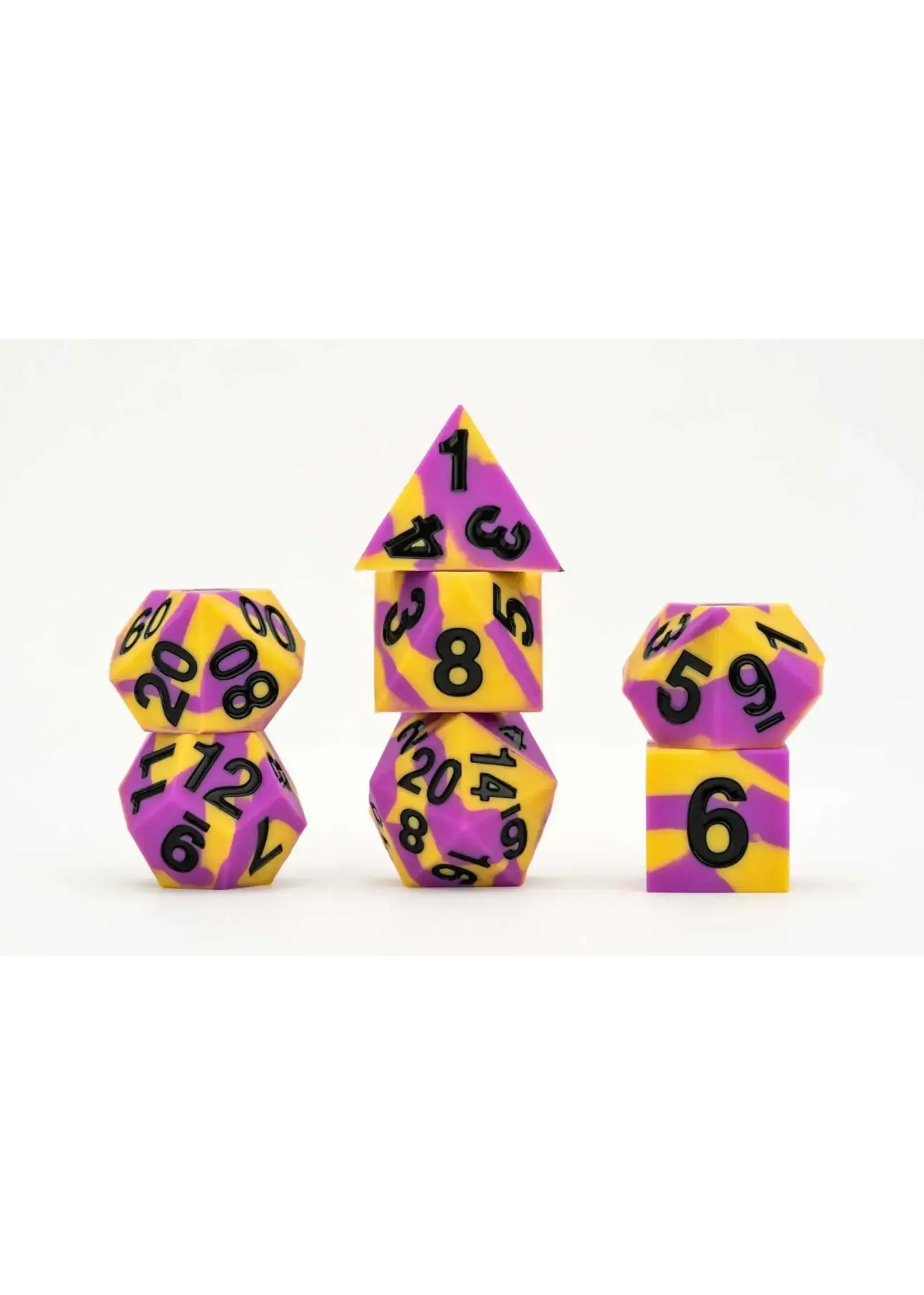 FANROLL DICE SHARP EDGE SILICON RUBBER 16MM 7PC SET PRIDE INTERSEX