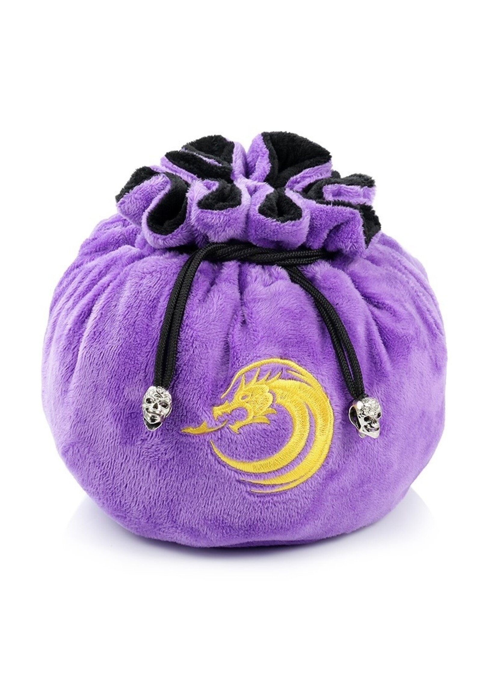 DRAWSTRING PURPLE SECTIONAL DICE POUCH