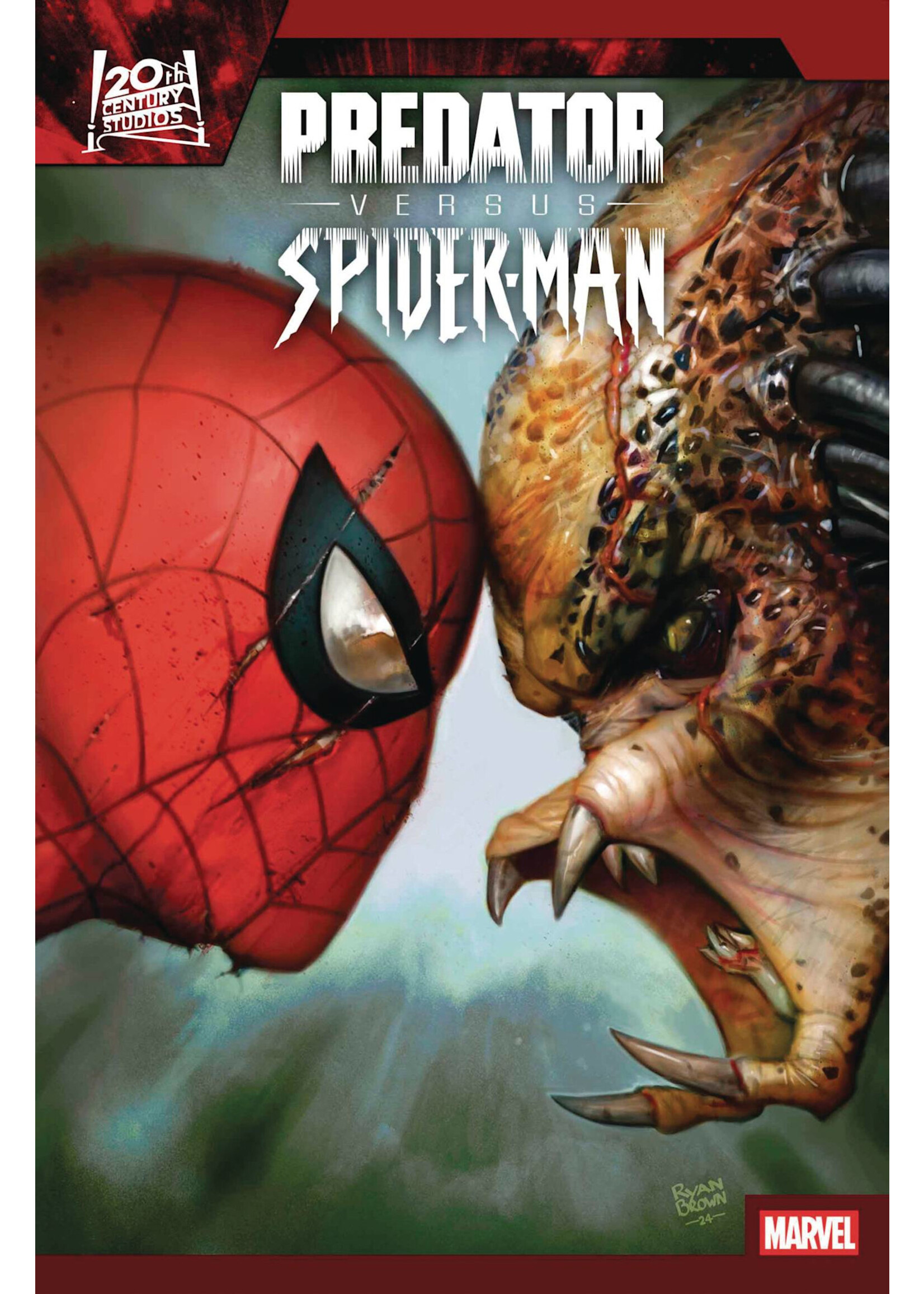 ABRAMS PREDATOR VS SPIDER-MAN (2025) #1 BROWN VAR