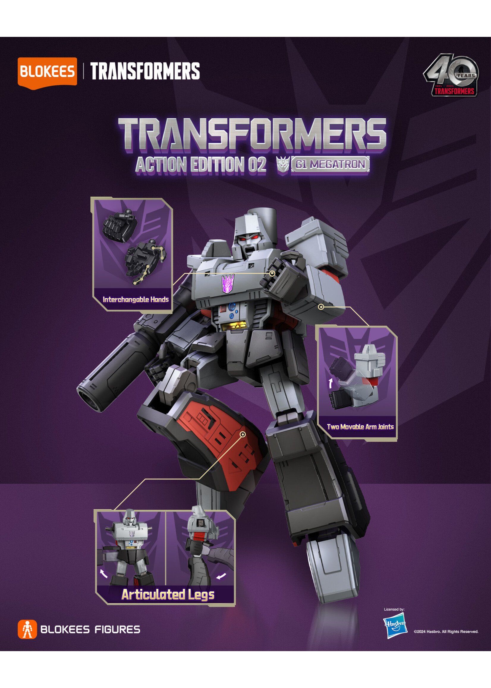 BLOKEES TRANSFORMERS ACTION EDITION G1 MEGATRON MODEL