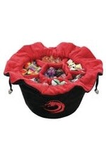 DRAWSTRING BLACK SECTIONAL DICE POUCH