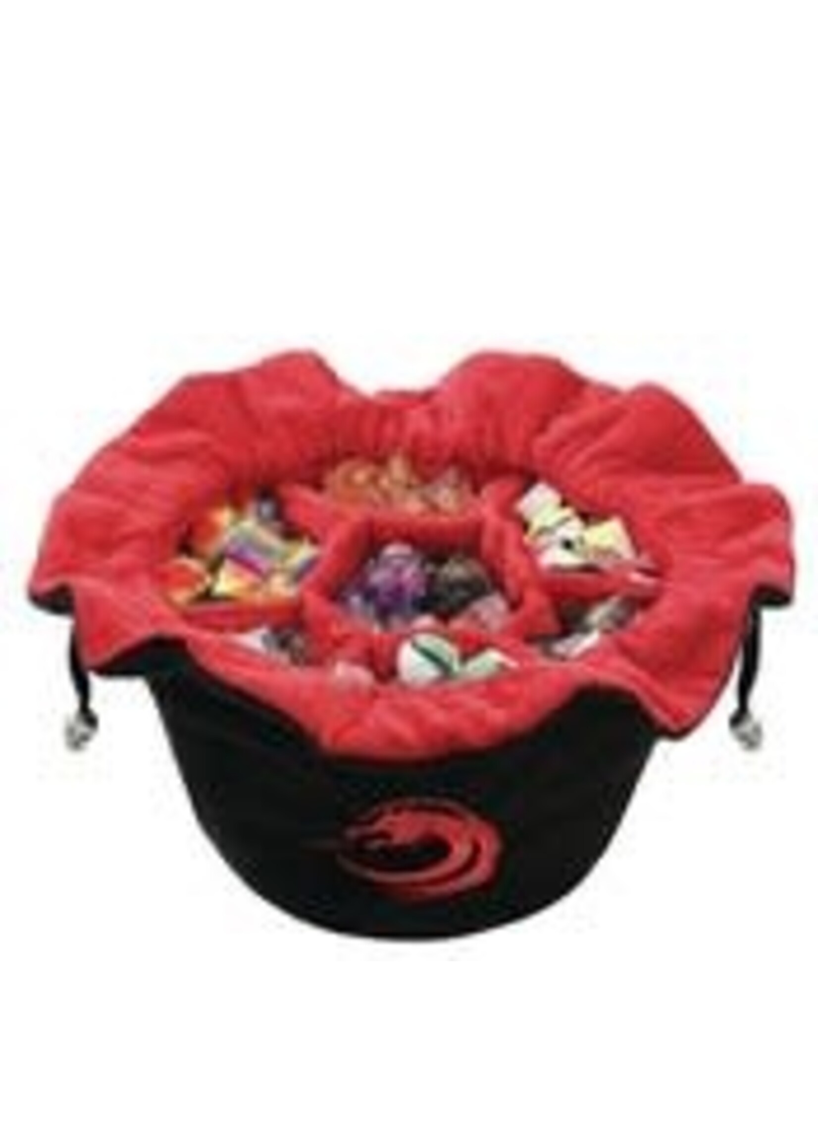 DRAWSTRING BLACK SECTIONAL DICE POUCH
