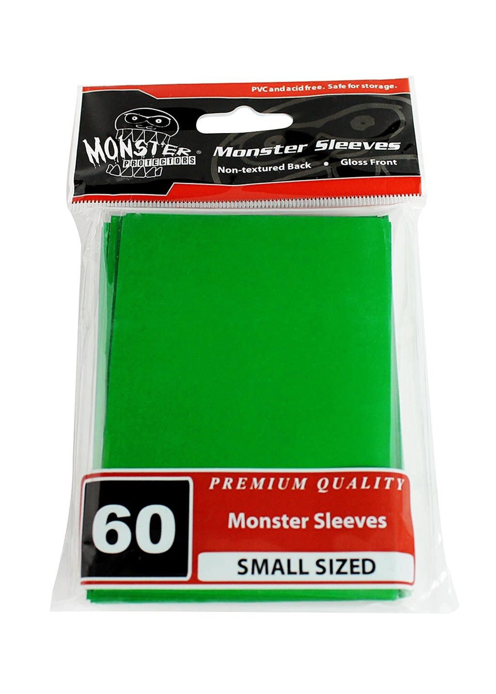 . Monster Protectors 60 Small Sleeves Green