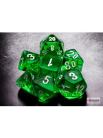 CHESSEX MINI TRANSLUCENT 7-DIE SET GREEN/WHITE