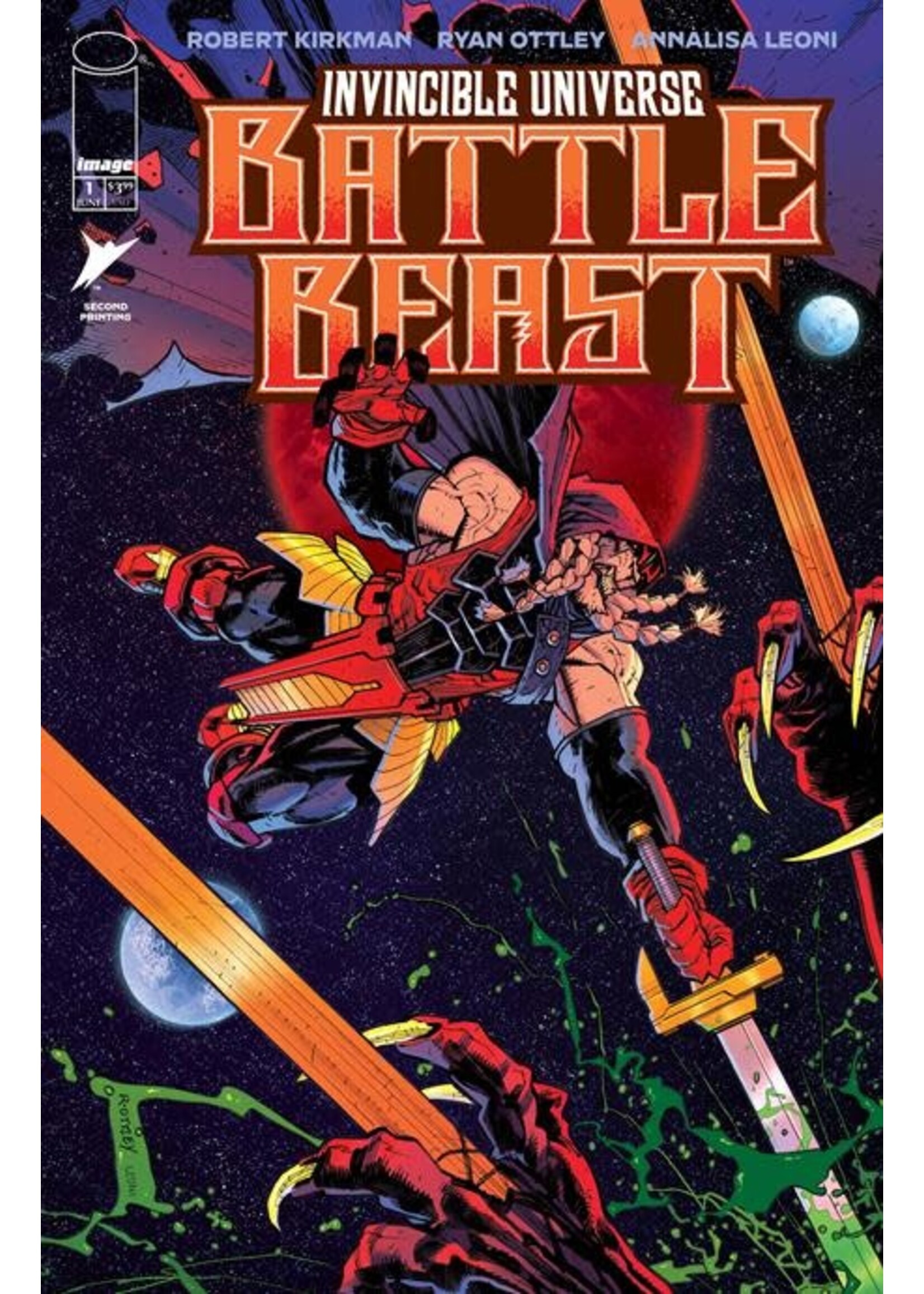 IMAGE COMICS INVINCIBLE UNIVERSE BATTLE BEAST #1 2ND PTG CVR A OTTLEY