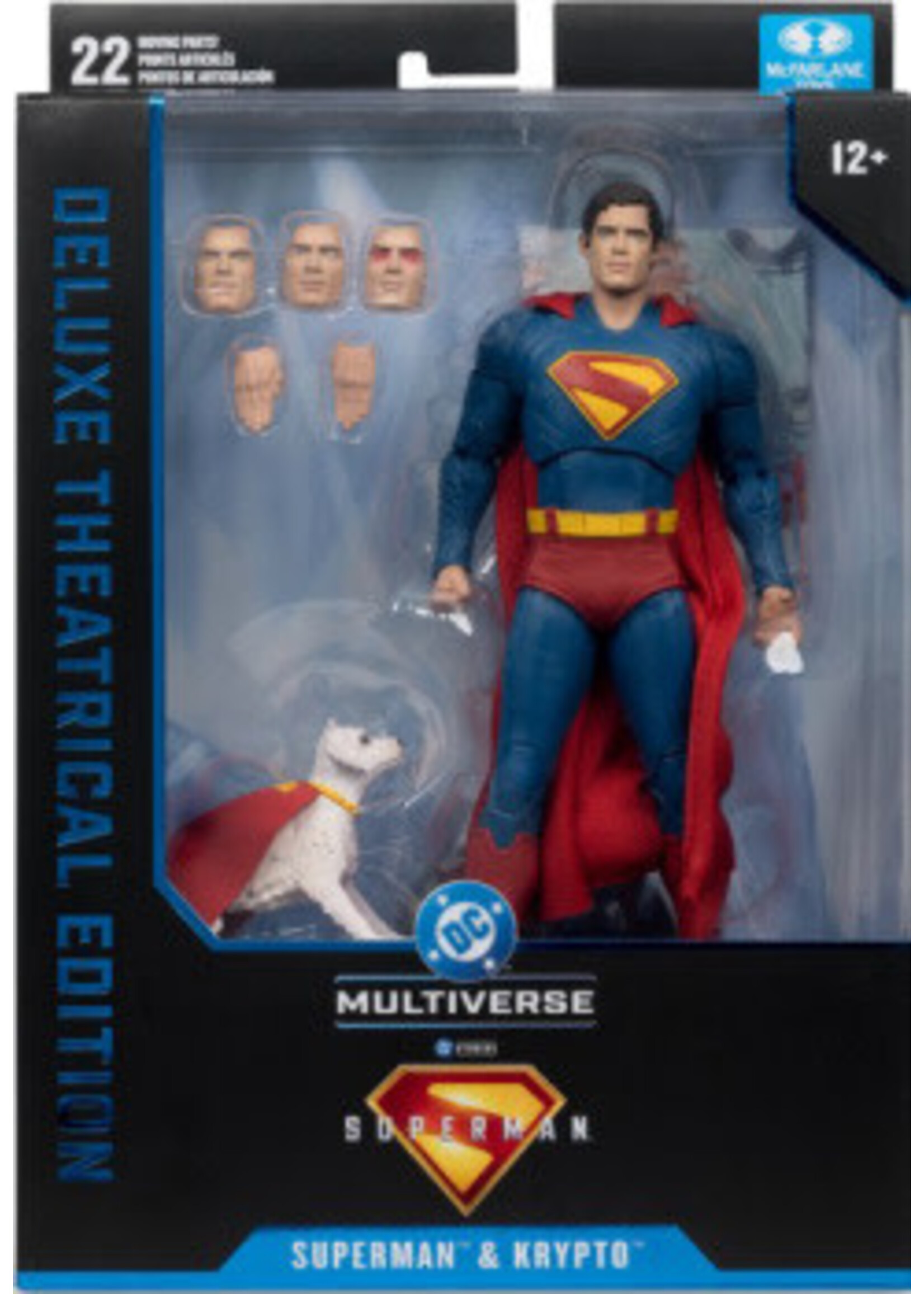 DC THEATRICAL DELUXE 7" WV1 - SUPERMAN WITH KRYPTO THE SUPER DOG (SUPERMAN MOVIE)