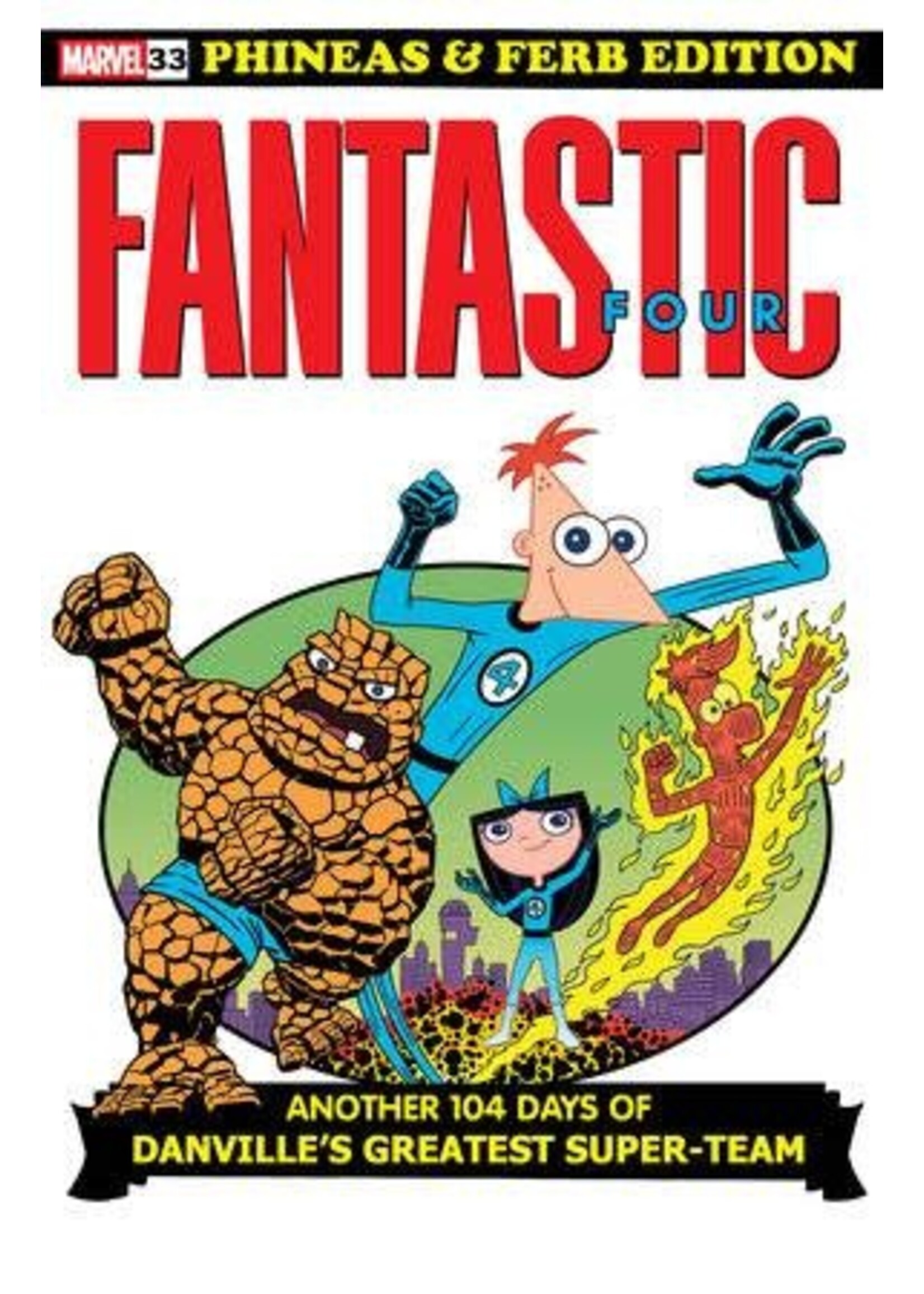 MARVEL COMICS FANTASTIC FOUR (2022) #33 POVENMIRE PHINEAS AND FERB VAR [DOOM]