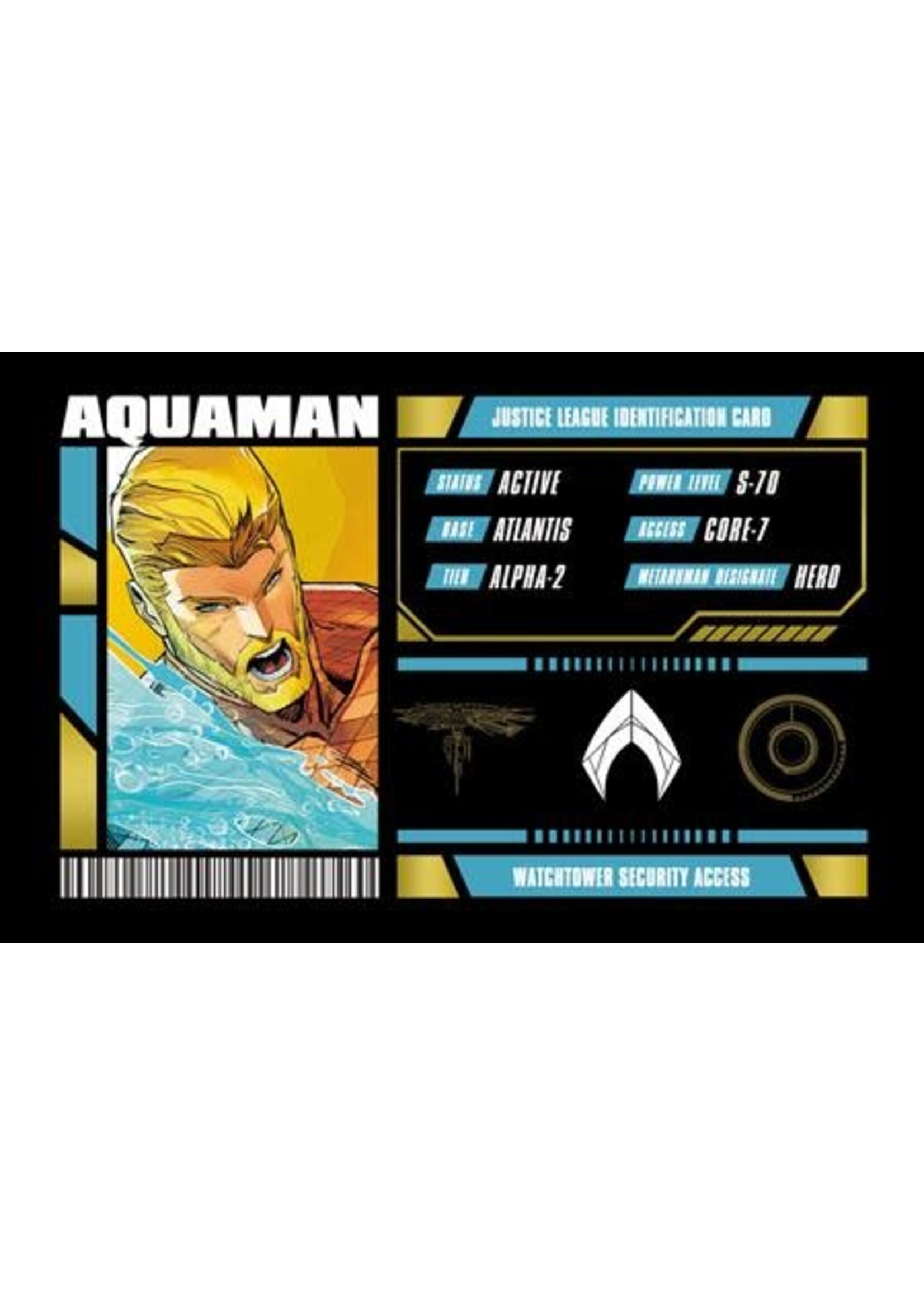 DC COMICS AQUAMAN JUSTICE LEAGUE MEMBERSHIP CARD