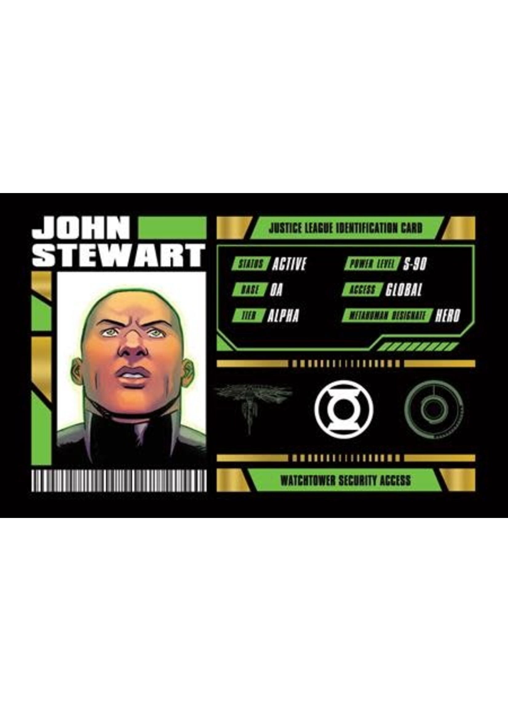 DC COMICS JOHN STEWART JUSTICE LEAGUE MEMBERSHIP CARD