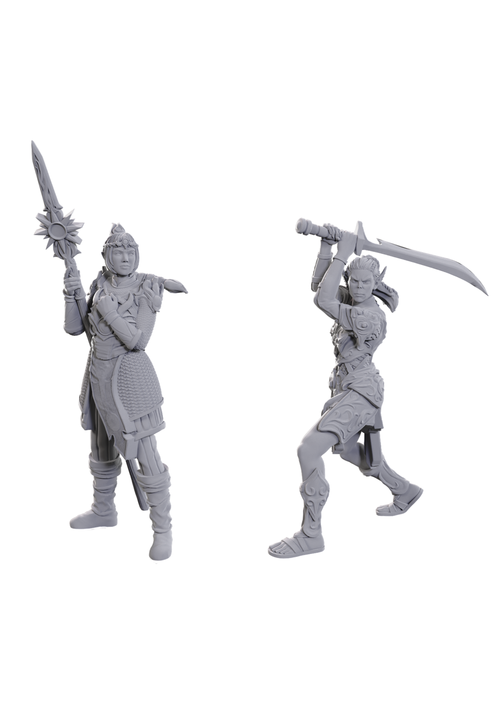 DND UNPAINTED MINIS BALDUR'S GATE 3 LAE'ZEL & SHADOWHEART