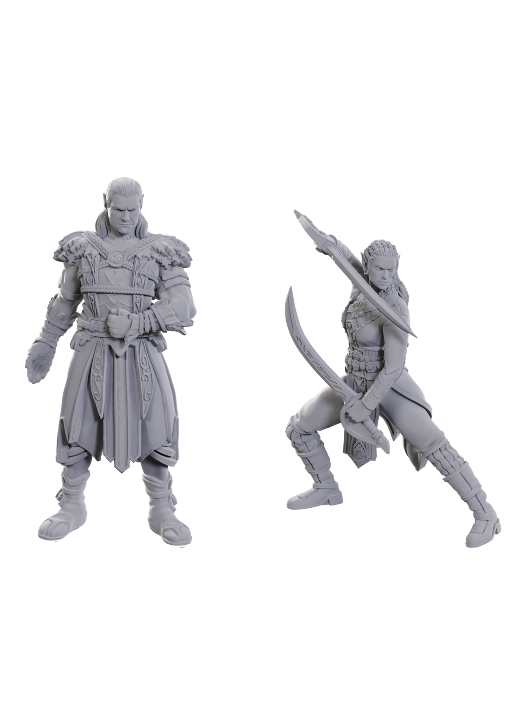 DND UNPAINTED MINIS BALDUR'S GATE 3 JAHEIRA & HALSIN