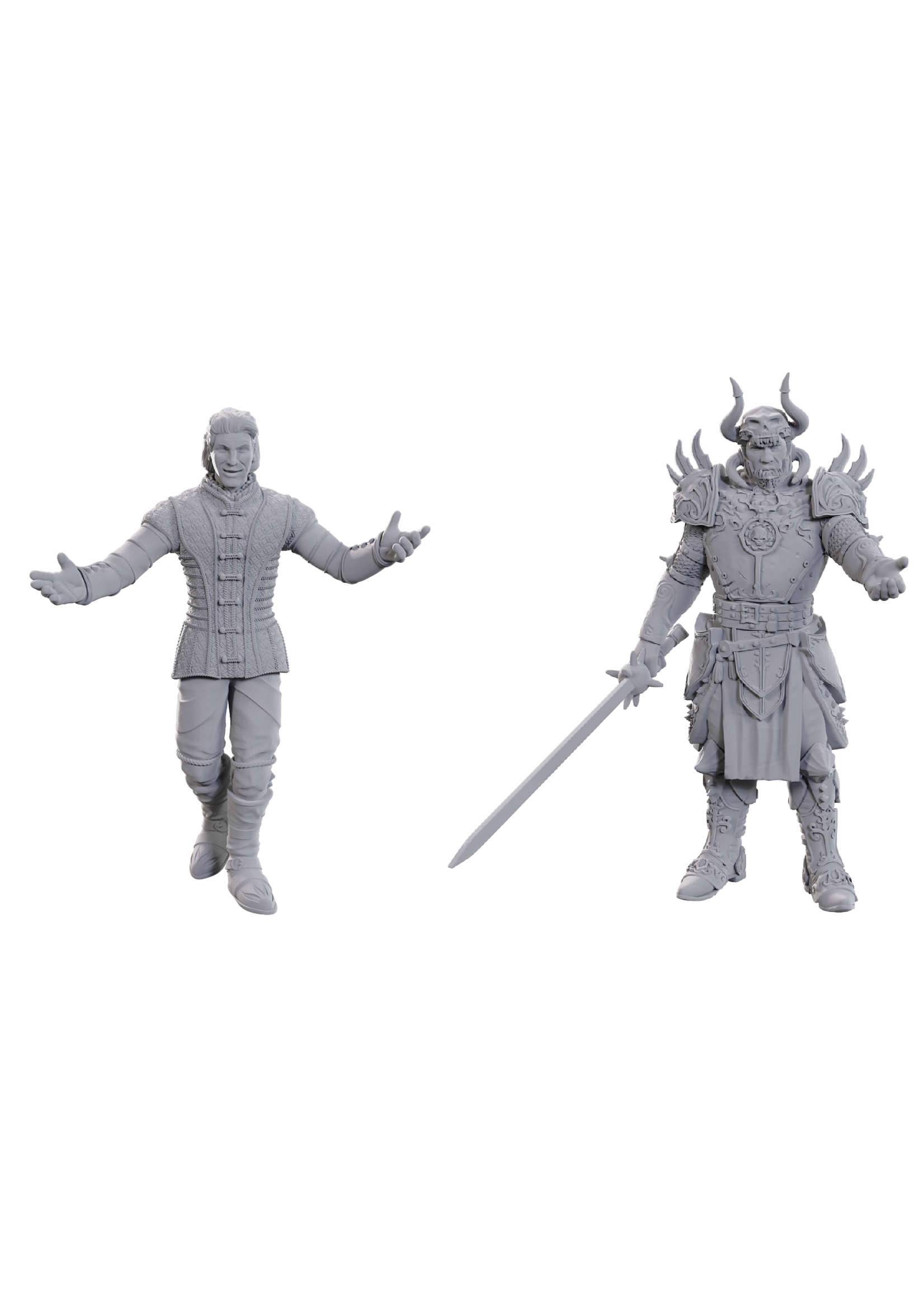 DND UNPAINTED MINIS BALDUR'S GATE 3 SAREVOK ANCHEV & RAPHAEL