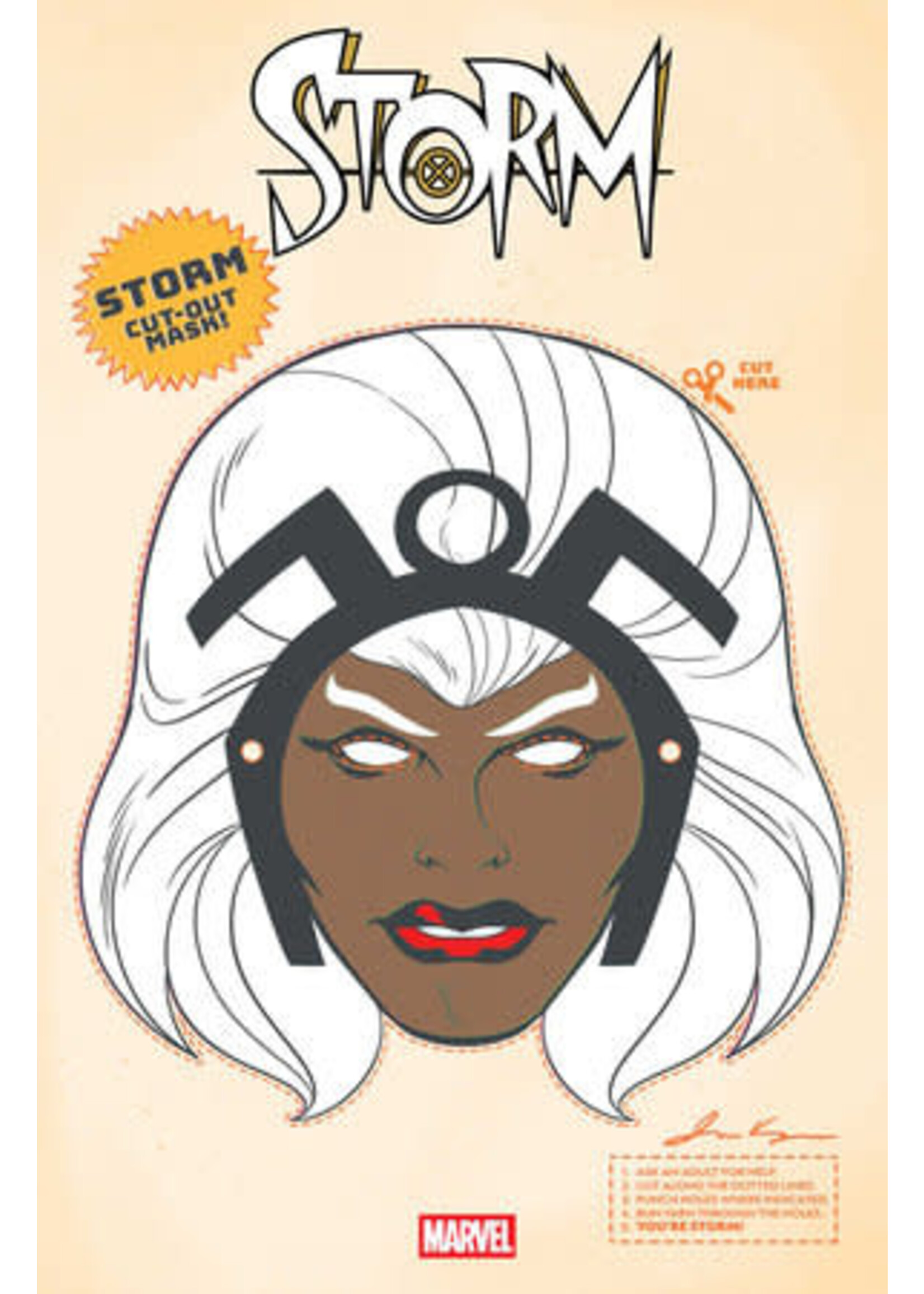 MARVEL COMICS STORM (2024) #12 RETRO HALLOWEEN MASK