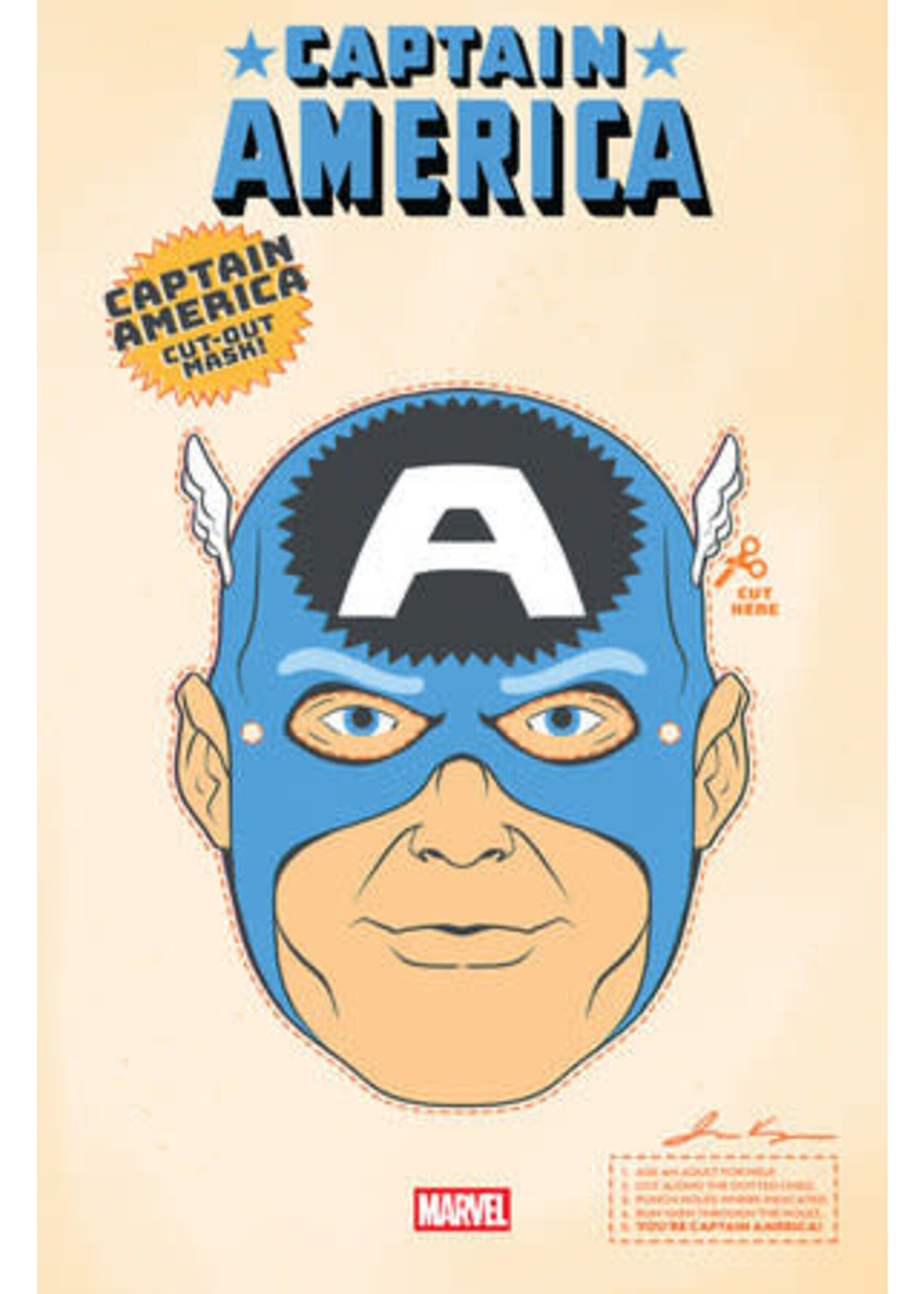 MARVEL COMICS CAPTAIN AMERICA (2025) #3 RETRO HALLOWEEN MASK