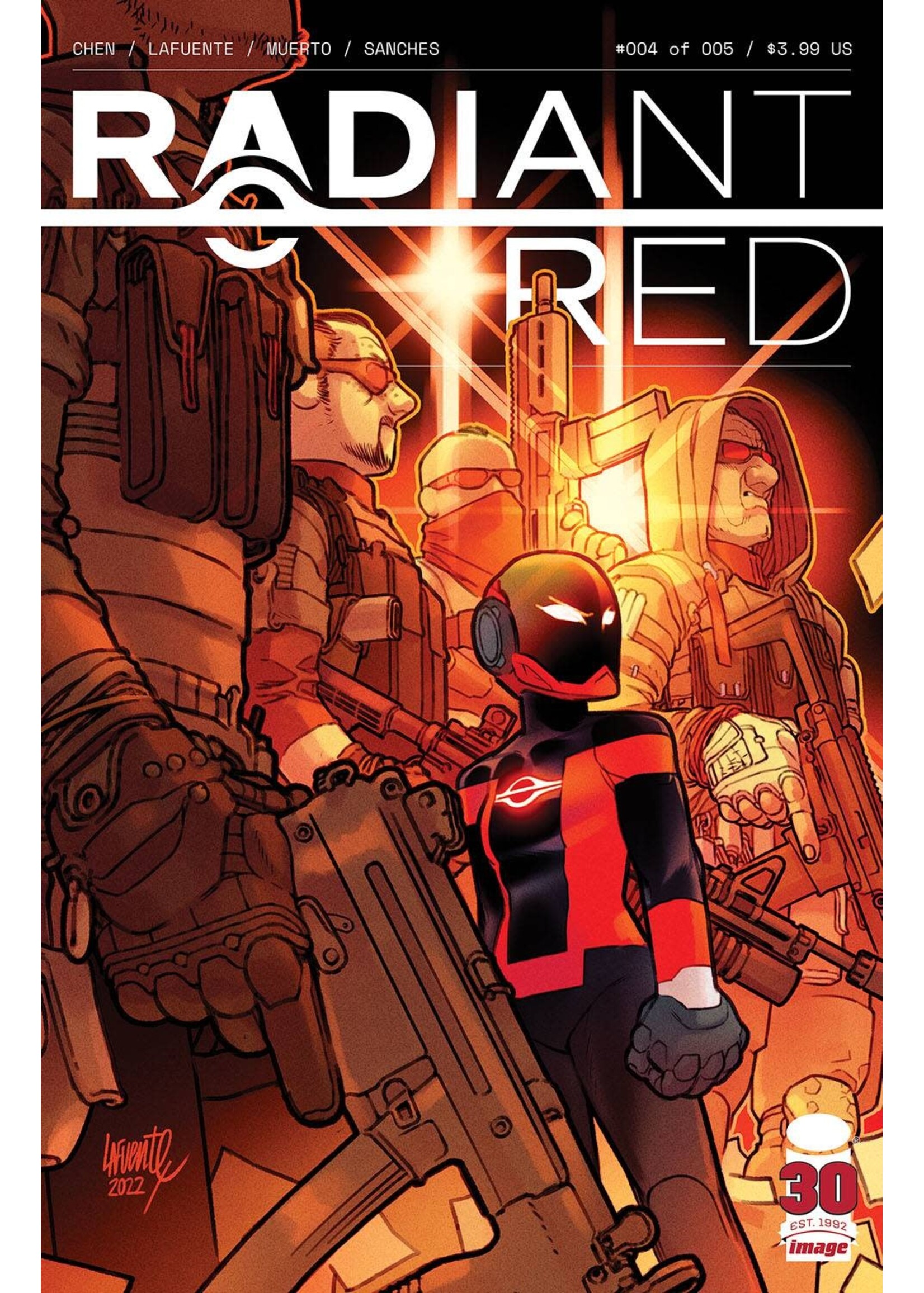 . RADIANT RED #4 (OF 5) CVR A LAFUENTE & MUERTO