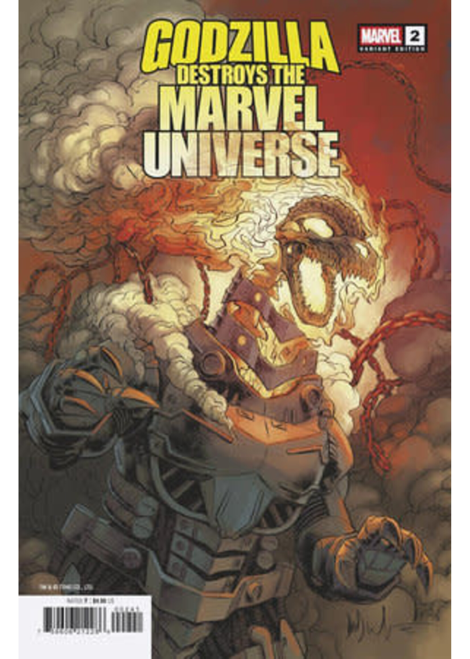 MARVEL COMICS GODZILLA DESTROYS THE MARVEL UNIVERSE (2025) #2 WACHTER