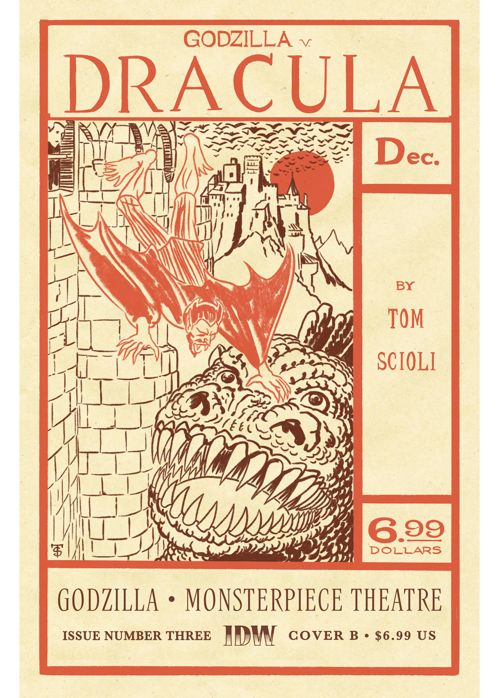 . GODZILLA MONSTERPIECE THEATRE #3 CVR B SCIOLI