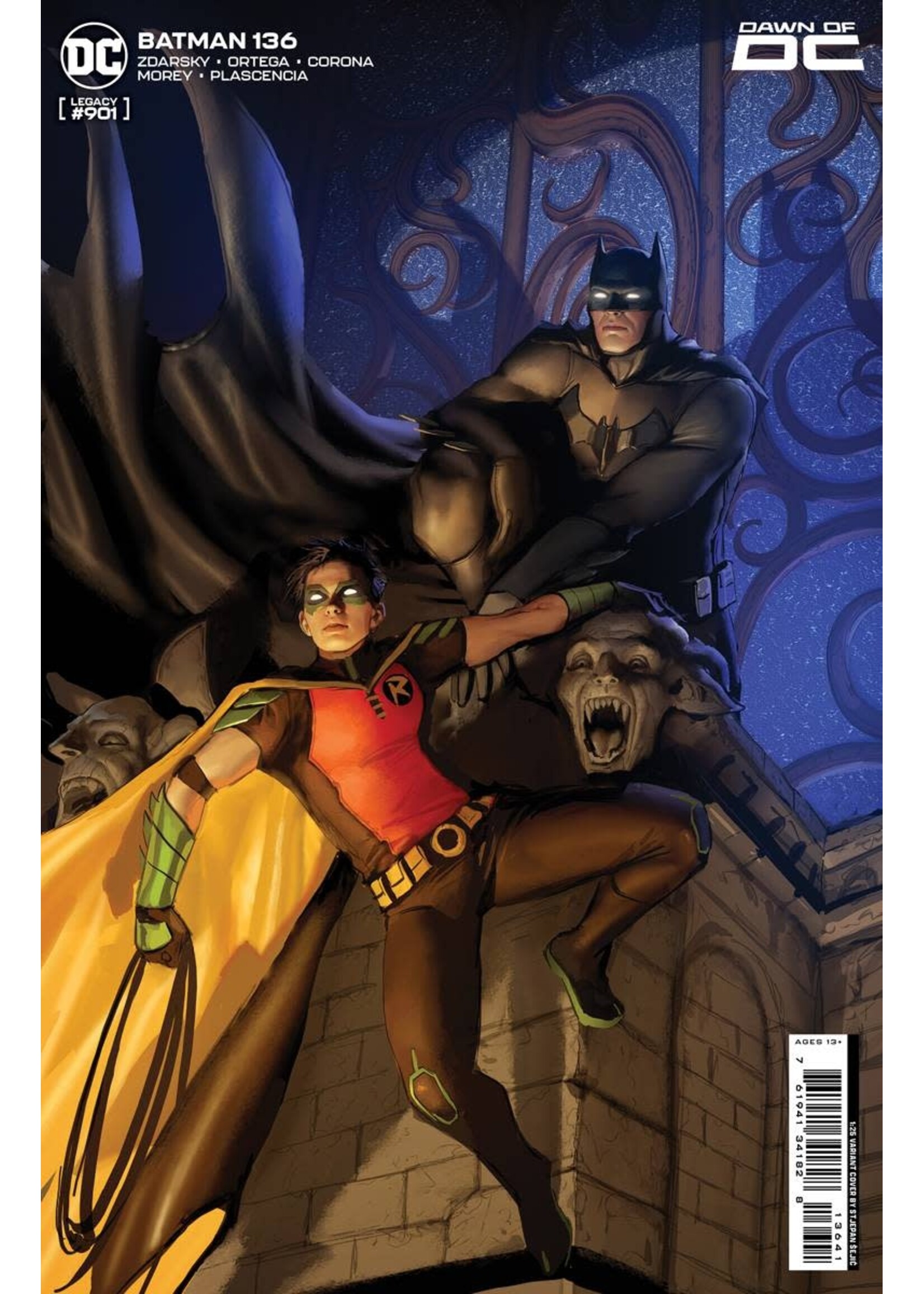 . BATMAN (2016) #136 CVR F INC 1:25 STJEPAN SEJIC CARD STOCK VAR