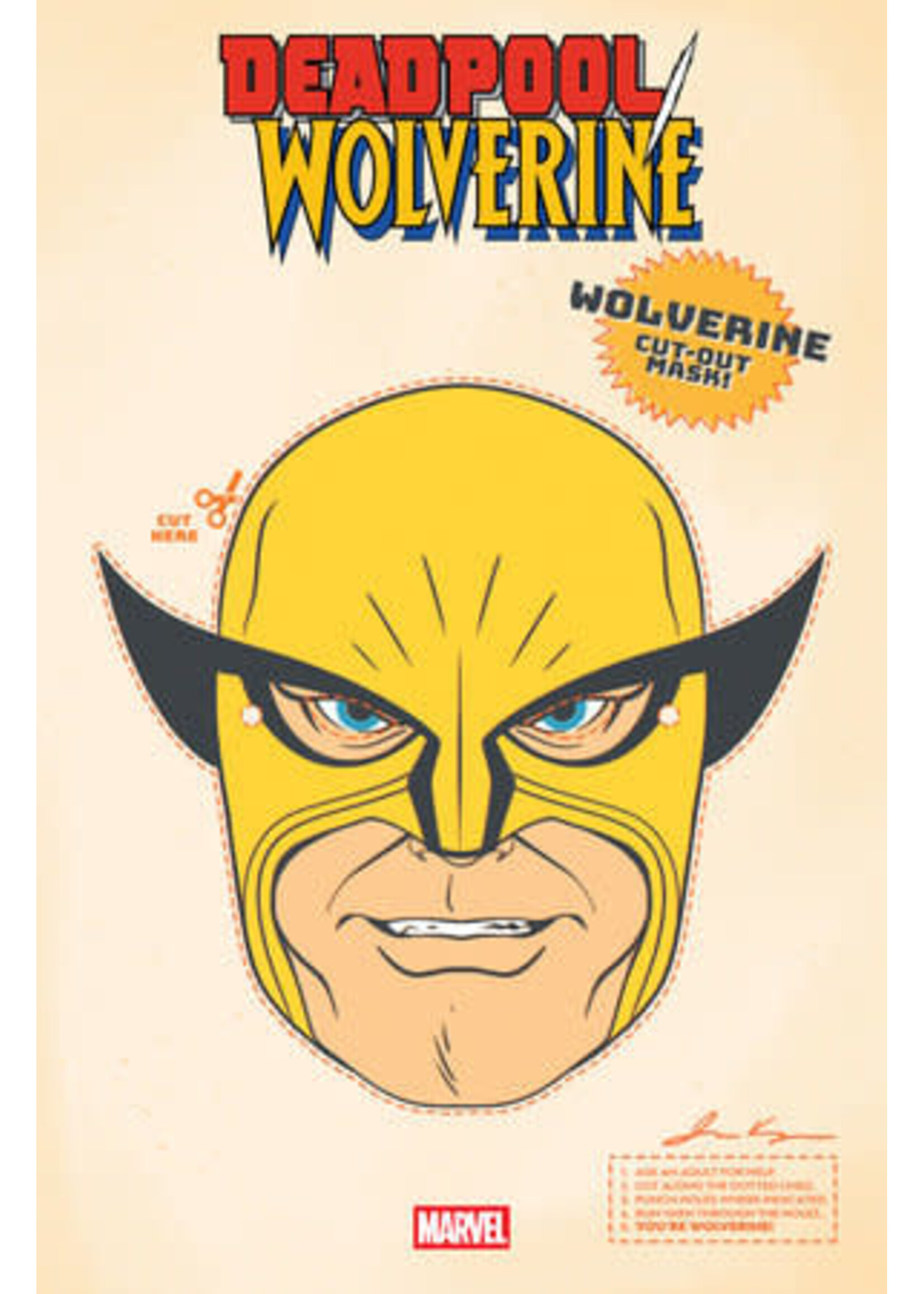 MARVEL COMICS DEADPOOL WOLVERINE (2025) #9 RETRO HALLOWEEN MASK