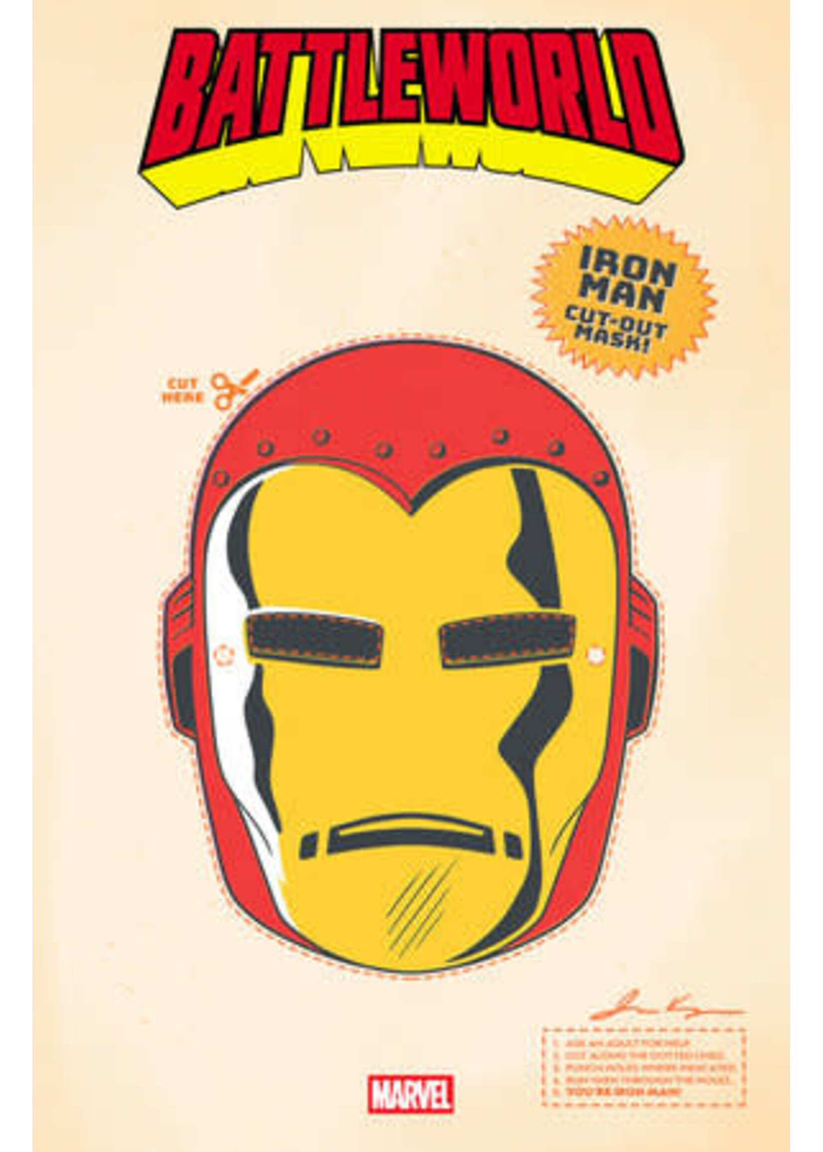 MARVEL COMICS BATTLEWORLD (2025) #1 RETRO HALLOWEEN MASK