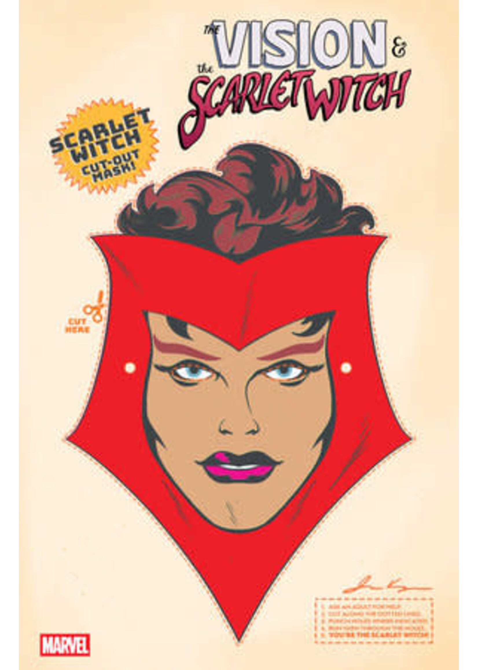 MARVEL COMICS THE VISION & THE SCARLET WITCH (2025) #5 RETRO HALLOWEEN MASK