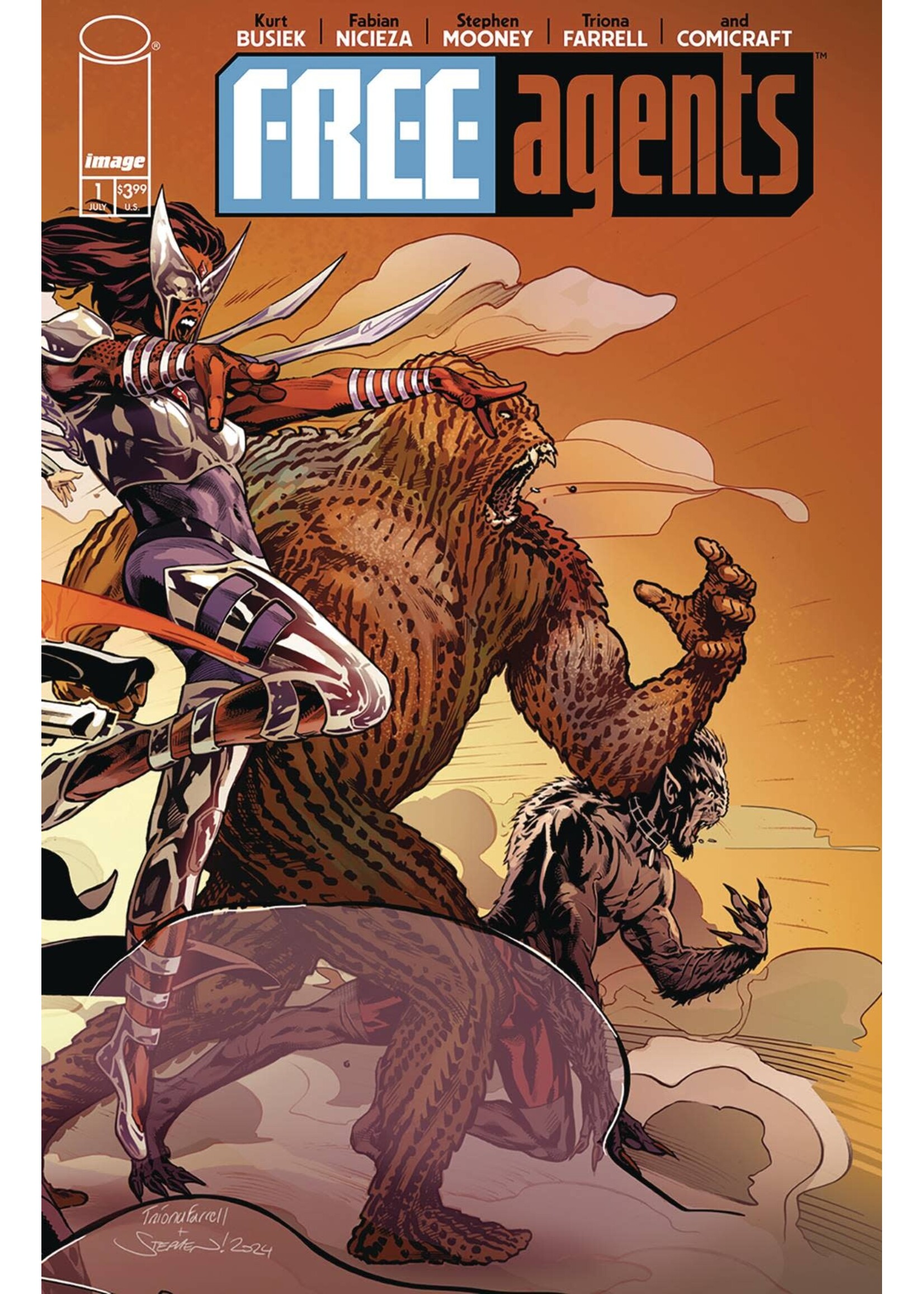 . FREE AGENTS #1 CVR A MOONEY