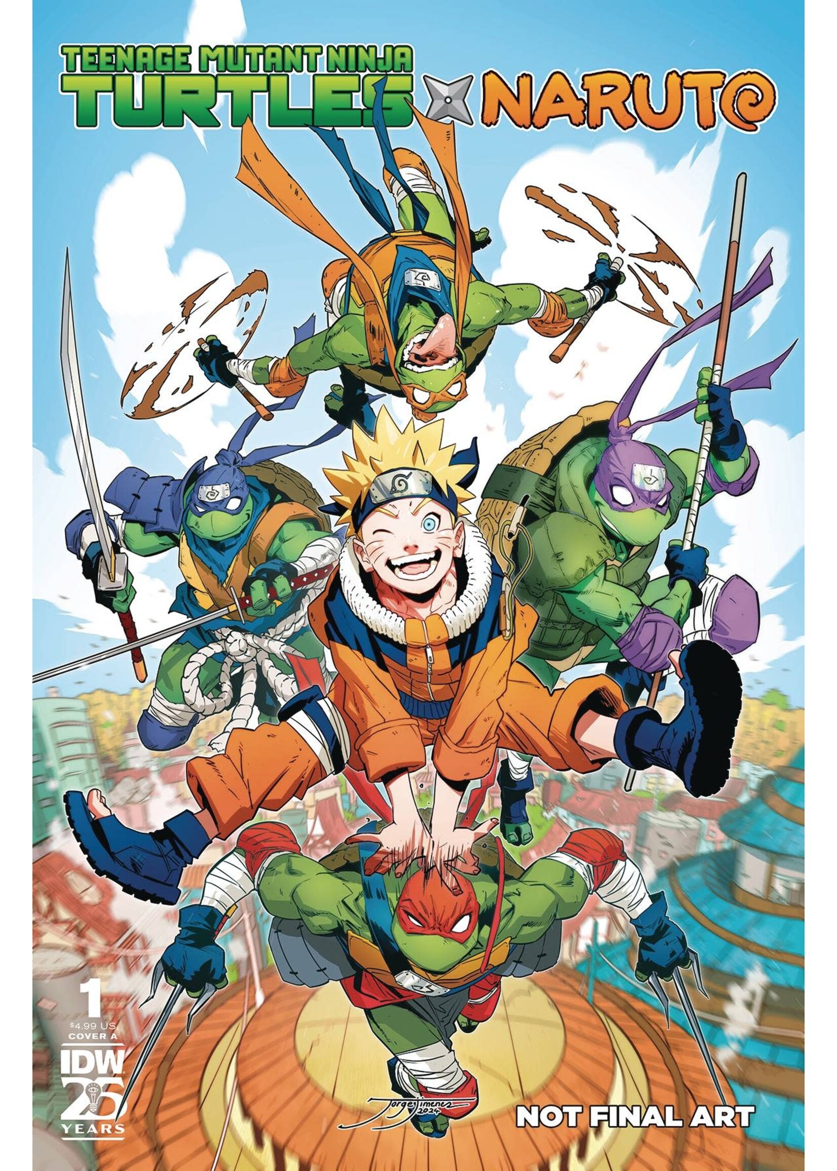 . TEENAGE MUTANT NINJA TURTLES X NARUTO #1 CVR A JIMENEZ