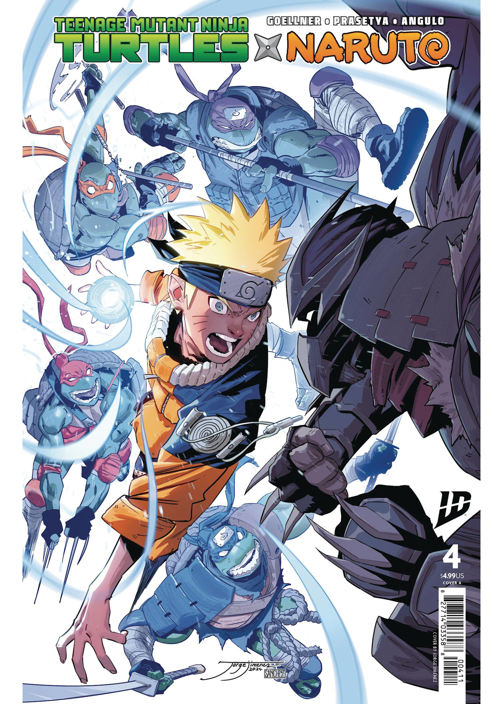 IDW PUBLISHING TEENAGE MUTANT NINJA TURTLES X NARUTO #4 CVR A