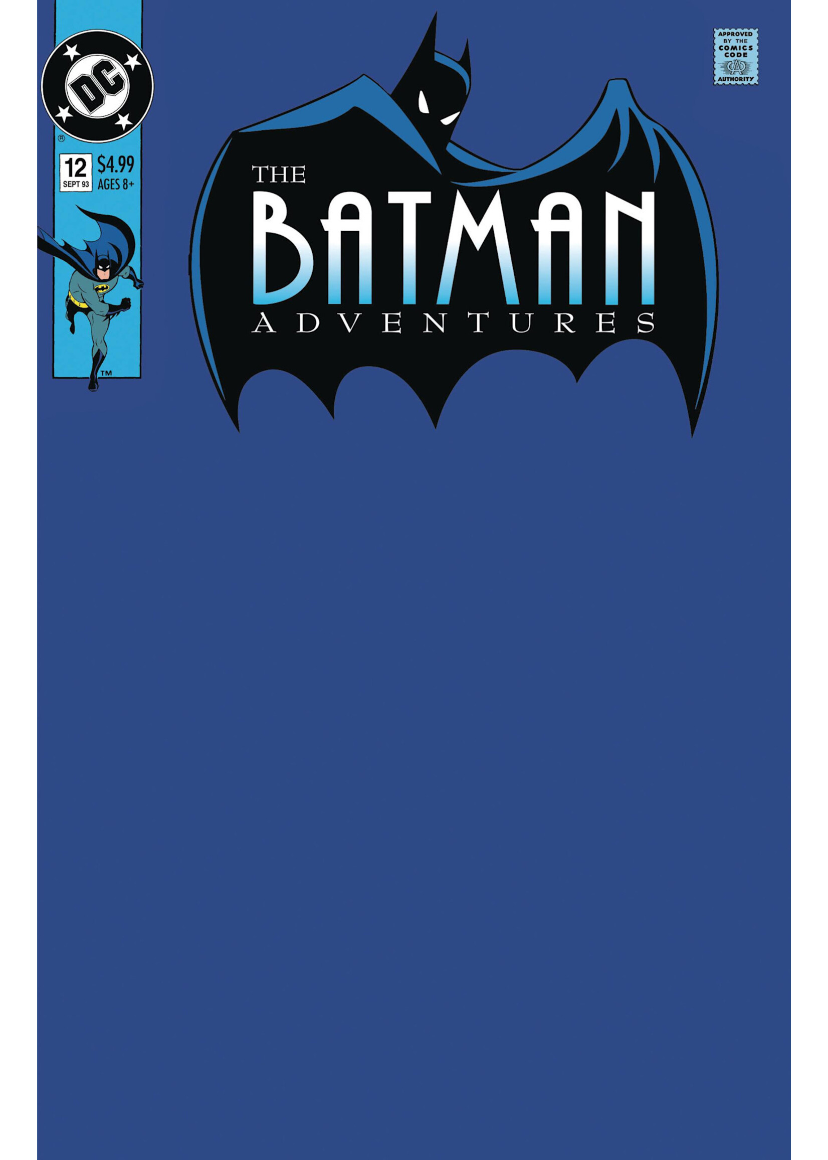 . BATMAN ADVENTURES #12 2025 FACSIMILE EDITION CVR D BLANK VAR