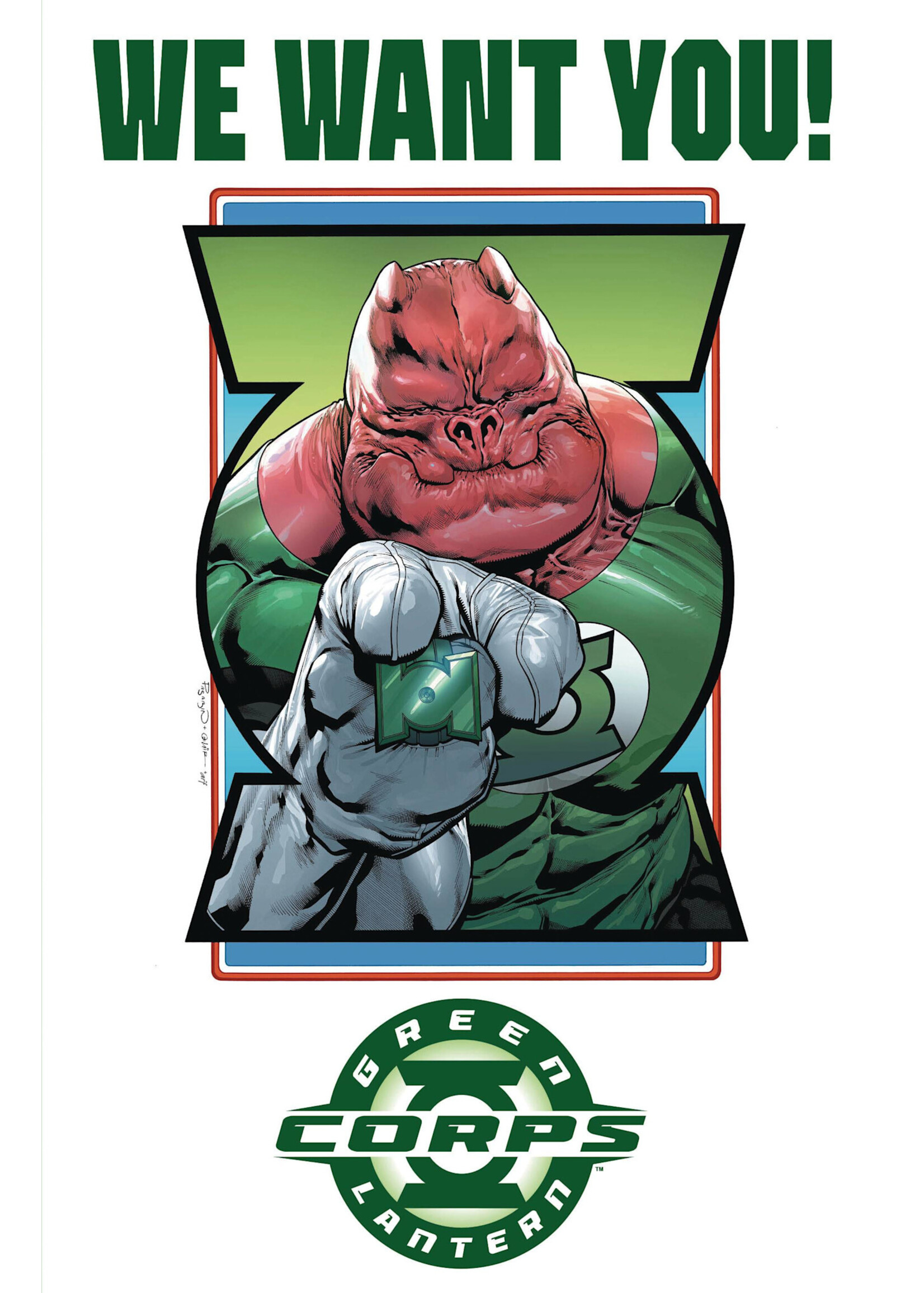 . GREEN LANTERN CORPS (2025) #2 CVR E ACETATE RECRUITMENT POSTER