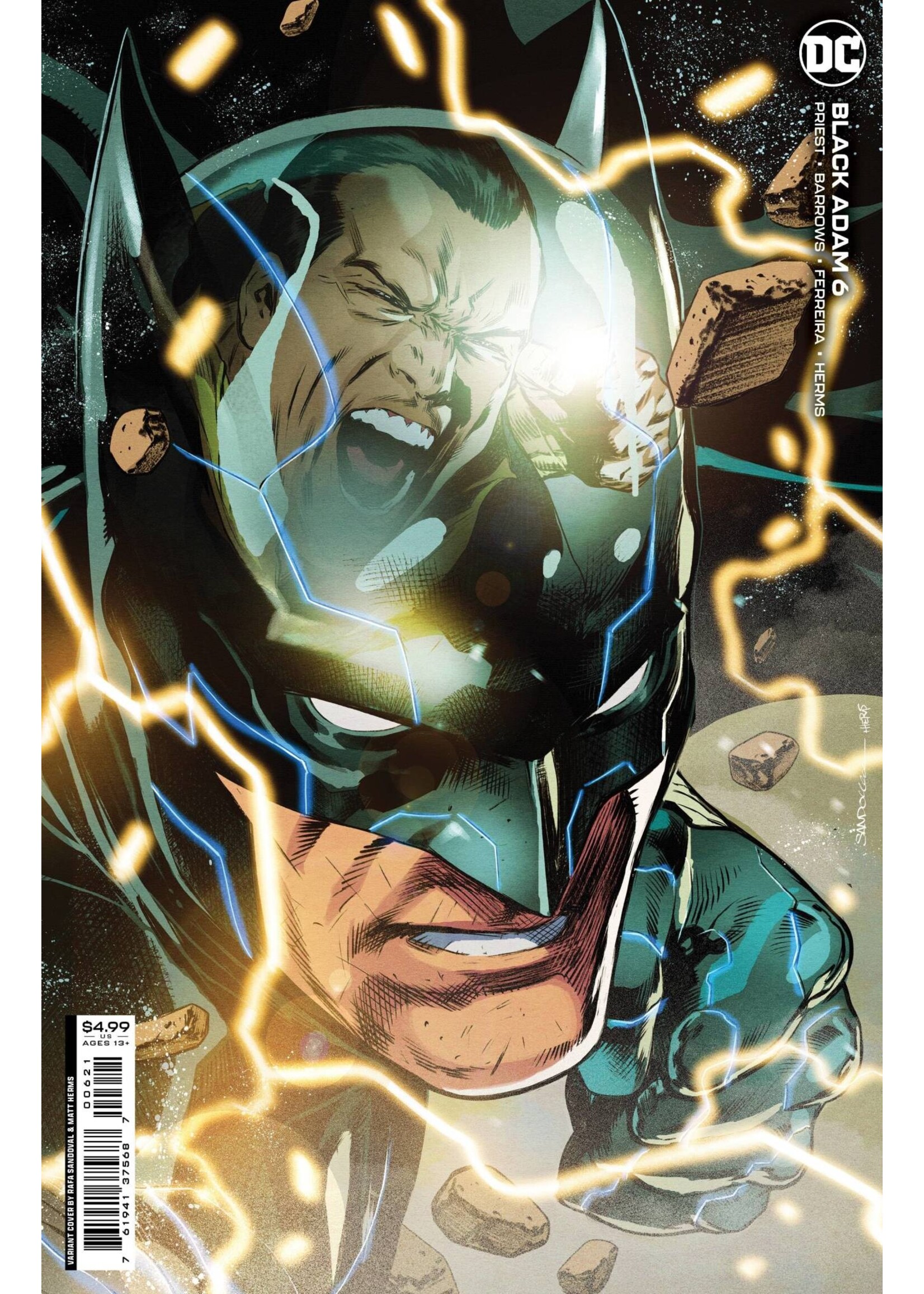 . BLACK ADAM #6 CVR B SANDOVAL CARD STOCK VAR