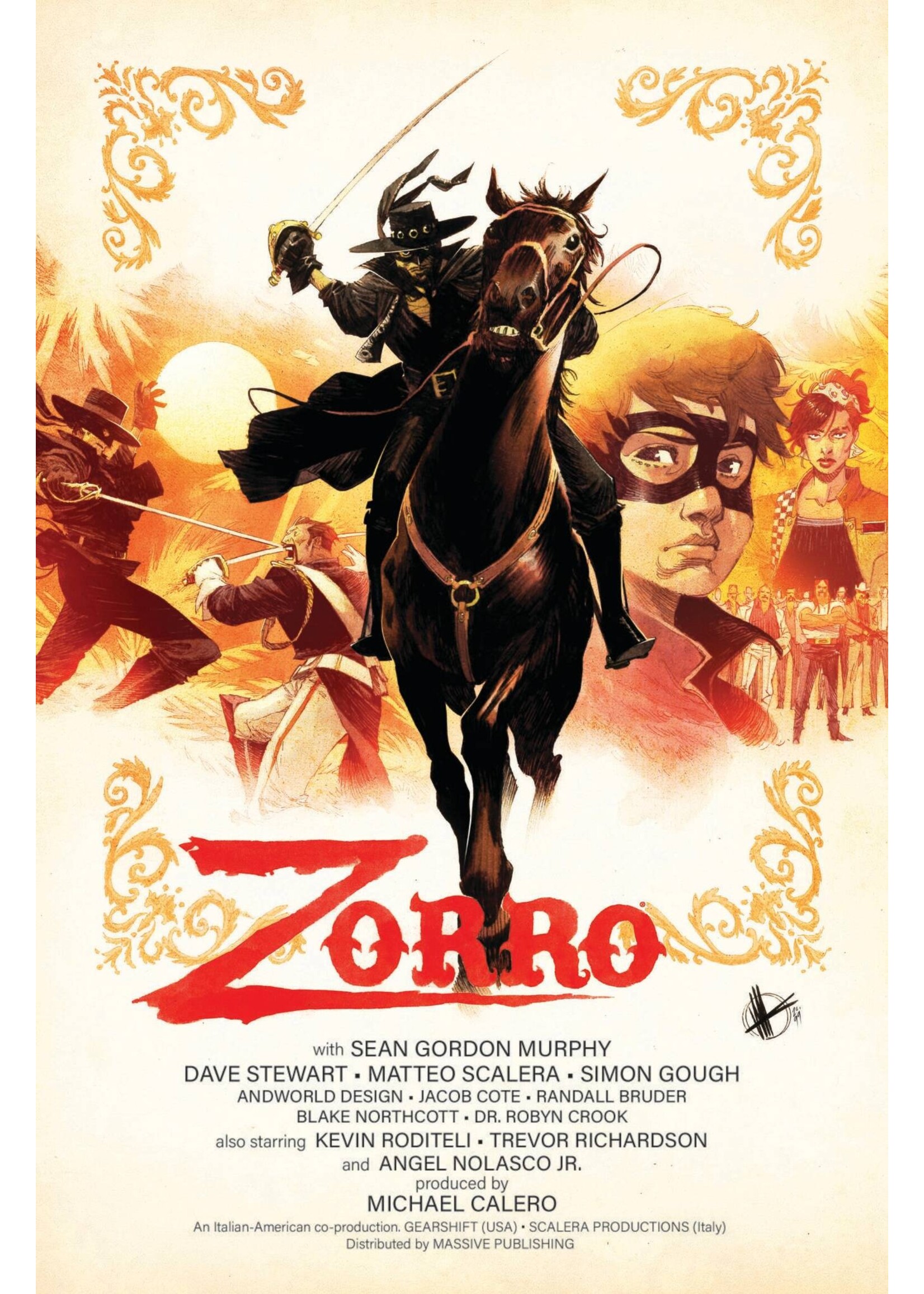 MASSIVE PUBLISHING ZORRO MAN OF THE DEAD #1 (OF 4) CVR C SCALERA MOVIE POSTER H
