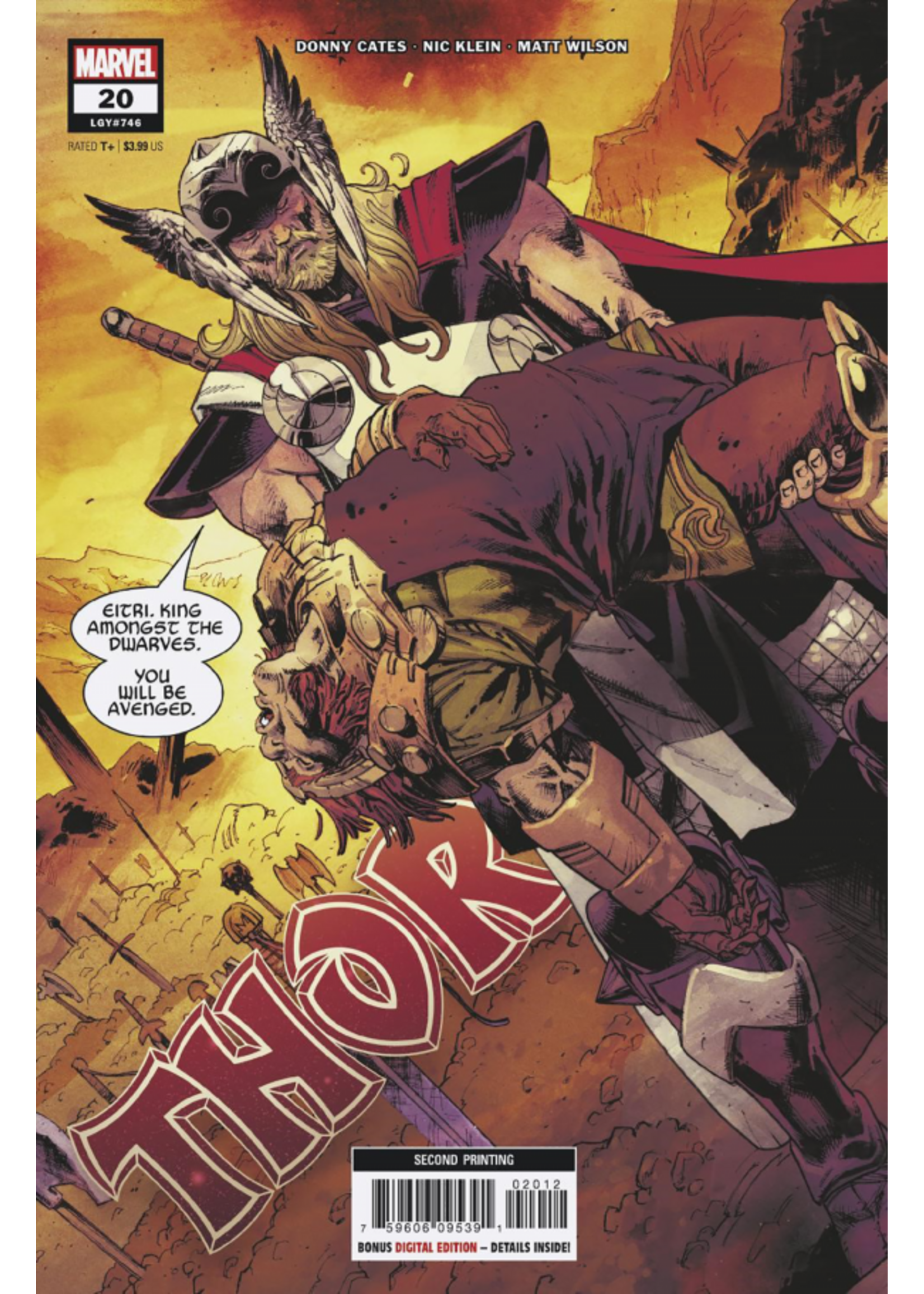 . THOR #20 KLEIN 2ND PRINTING VARIANT