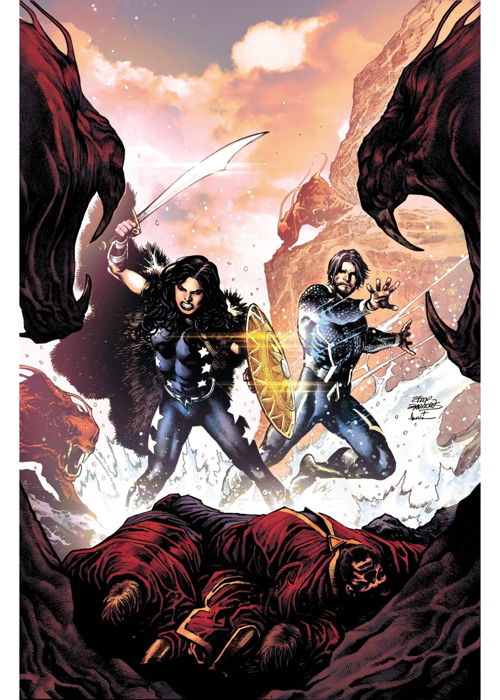 . TITANS UNITED BLOODPACT #4 (OF 6) CVR A BARROWS