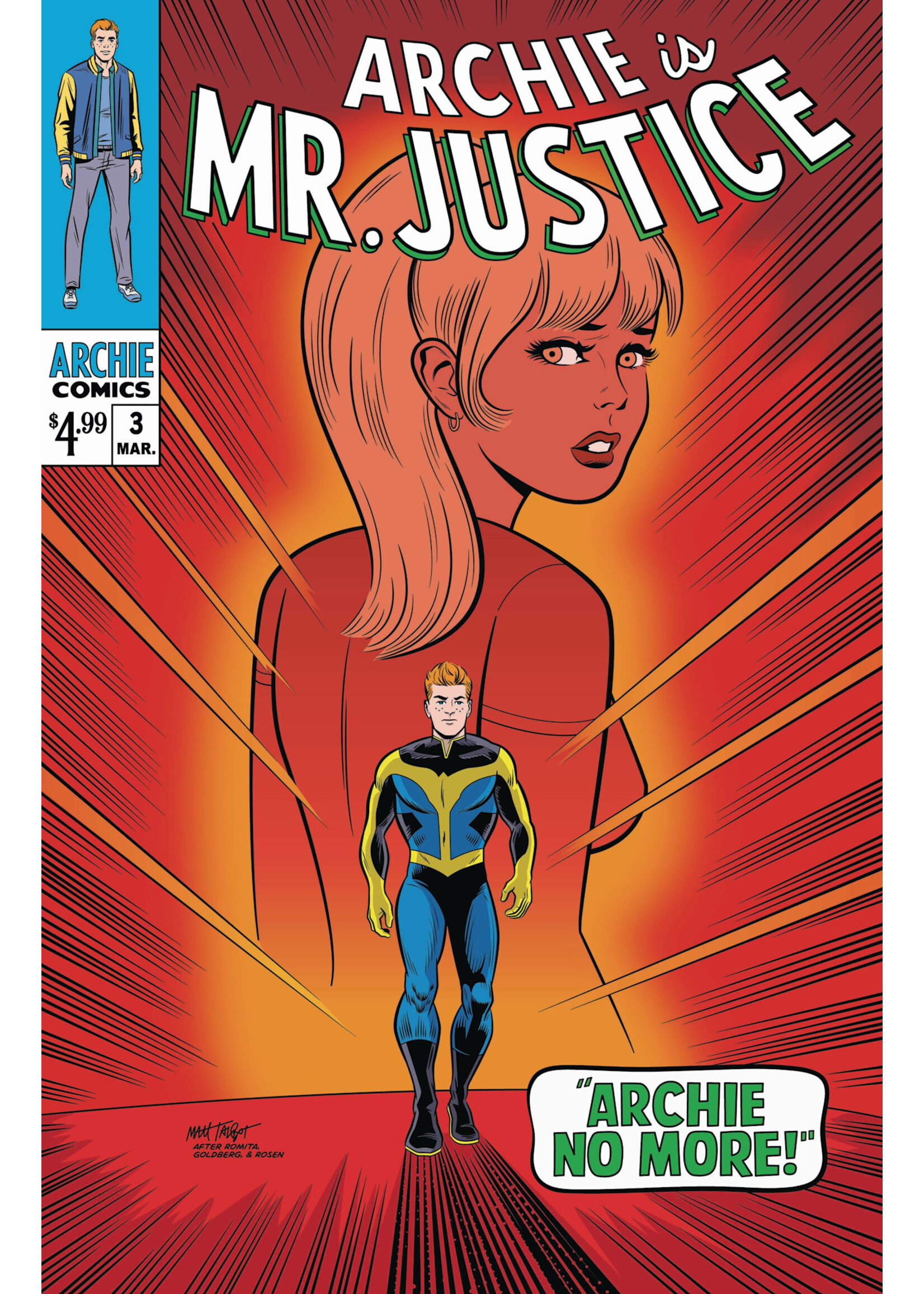 ARCHIE COMICS ARCHIE IS MR JUSTICE #3 (OF 4) CVR C MATT TALBOT