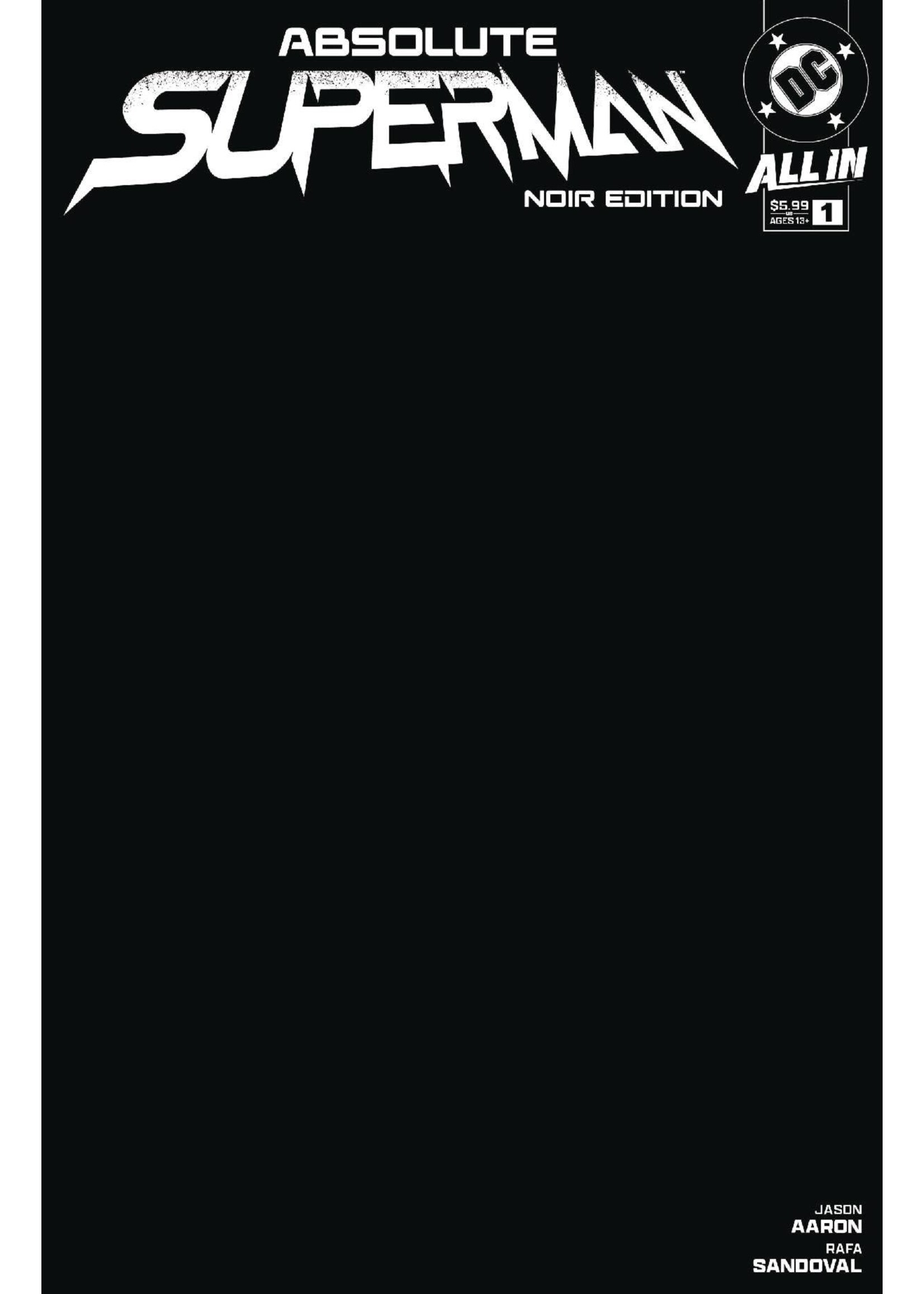 . ABSOLUTE SUPERMAN NOIR EDITION (2024) #1 BLANK