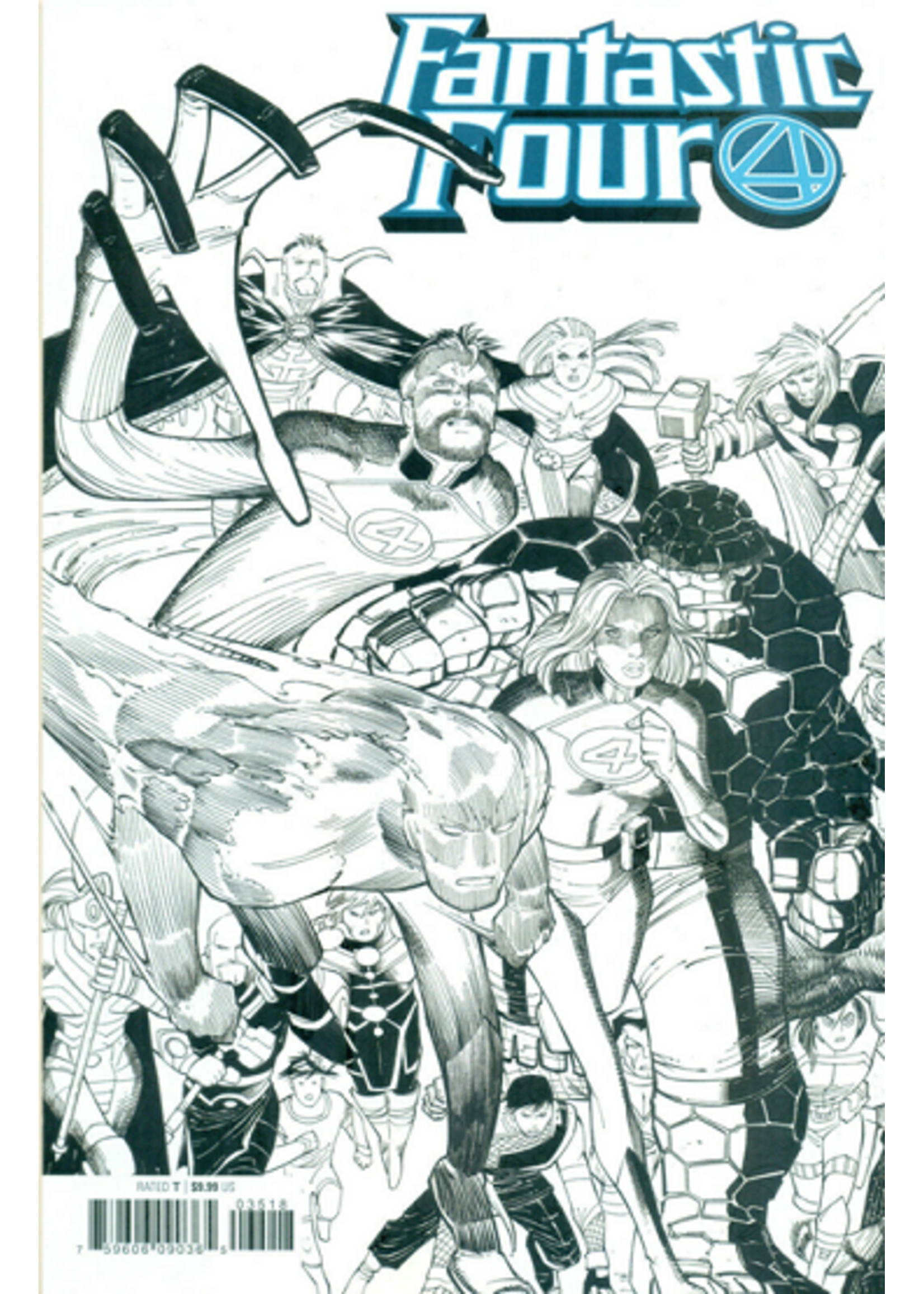. FANTASTIC FOUR #35 PRH B&W VARIANT - 1 per store (MARVEL 2020)