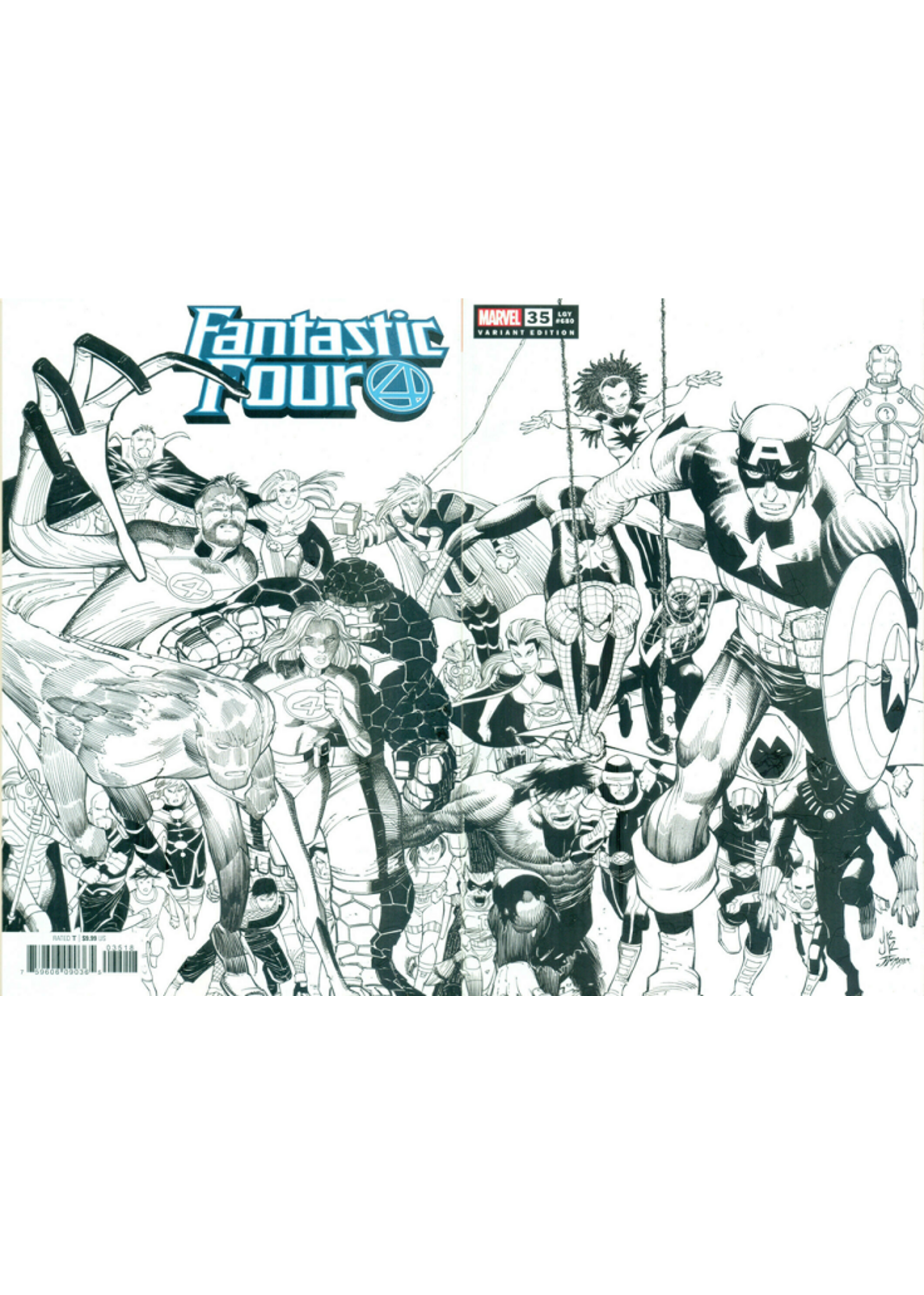 . FANTASTIC FOUR #35 PRH B&W VARIANT - 1 per store (MARVEL 2020)
