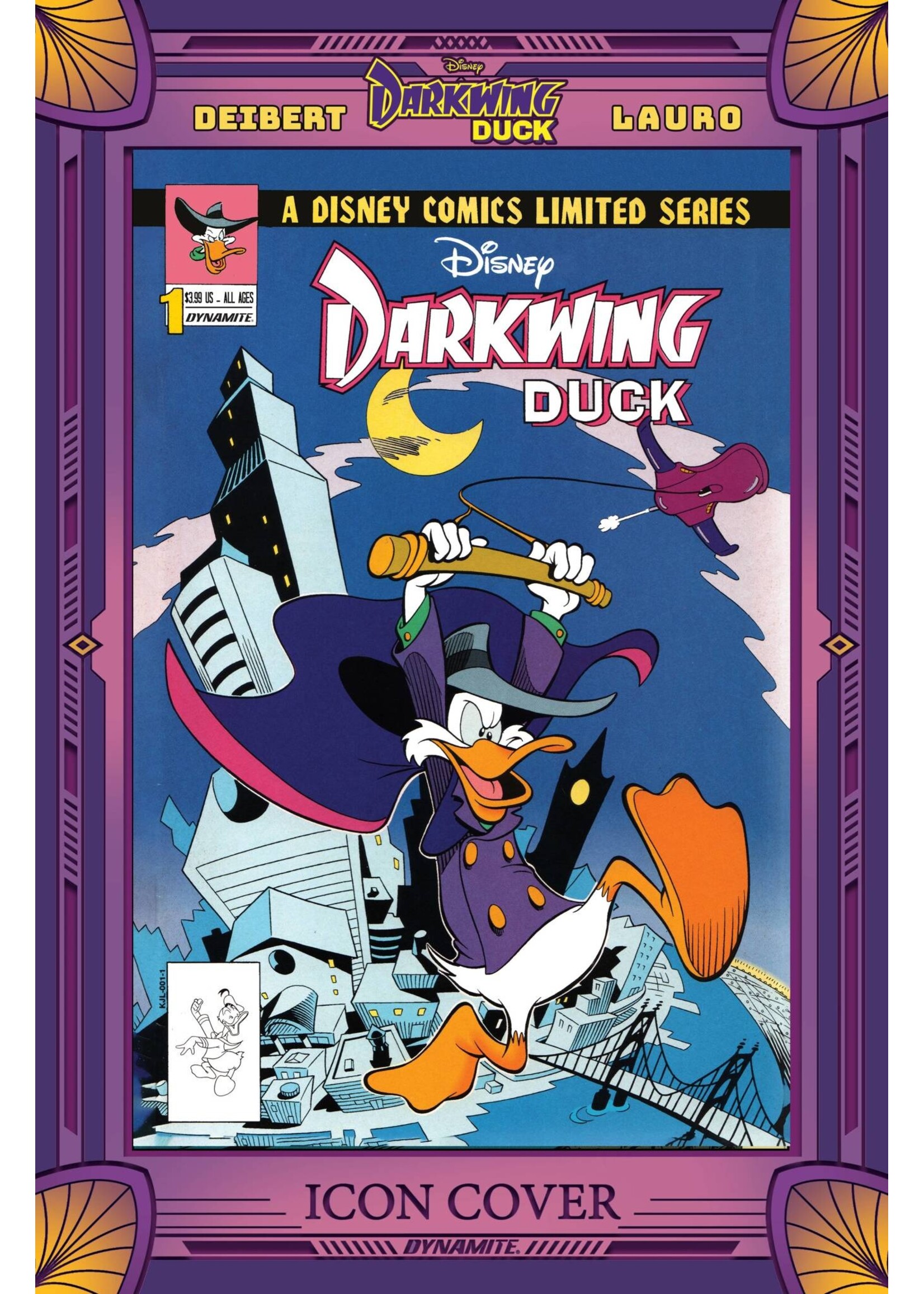 . DARKWING DUCK (2023) #1 1:10 INCV MOORE MODERN ICON 1991