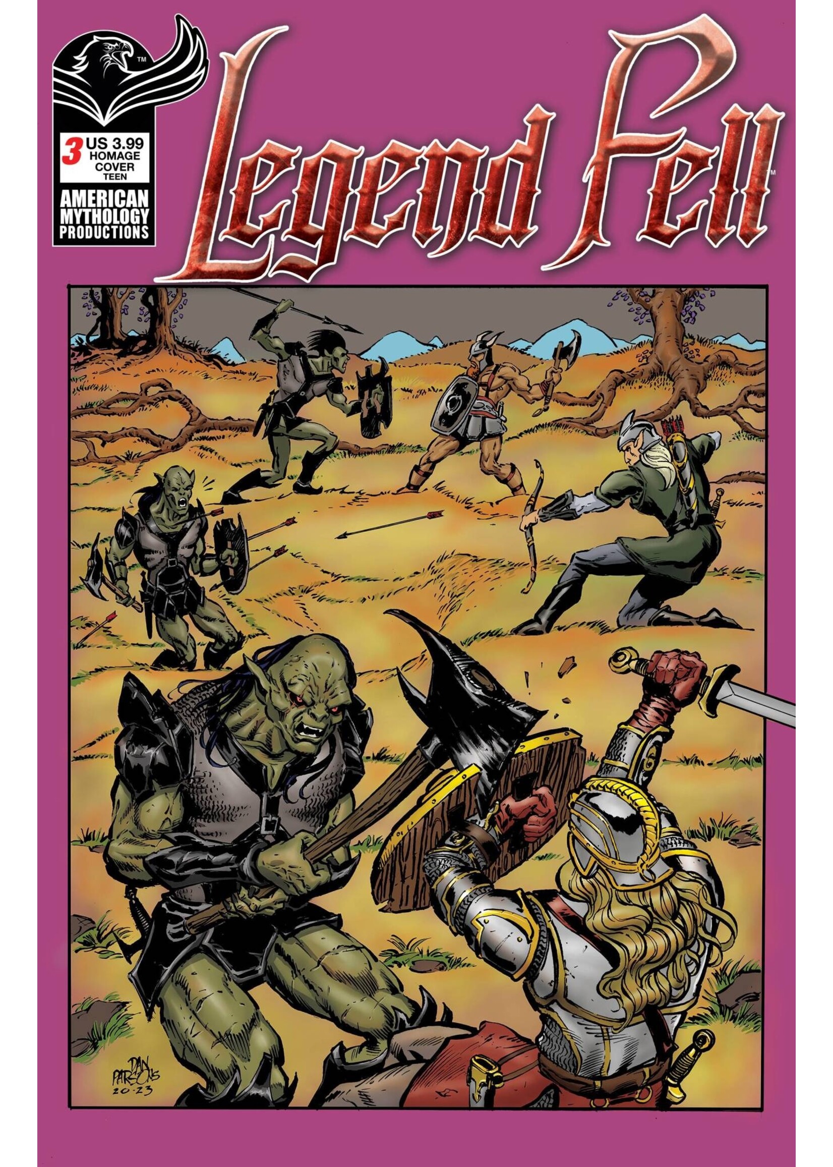 AMERICAN MYTHOLOGY PRODUCTIONS LEGEND FELL #3 CVR B PARSON HOMAGE