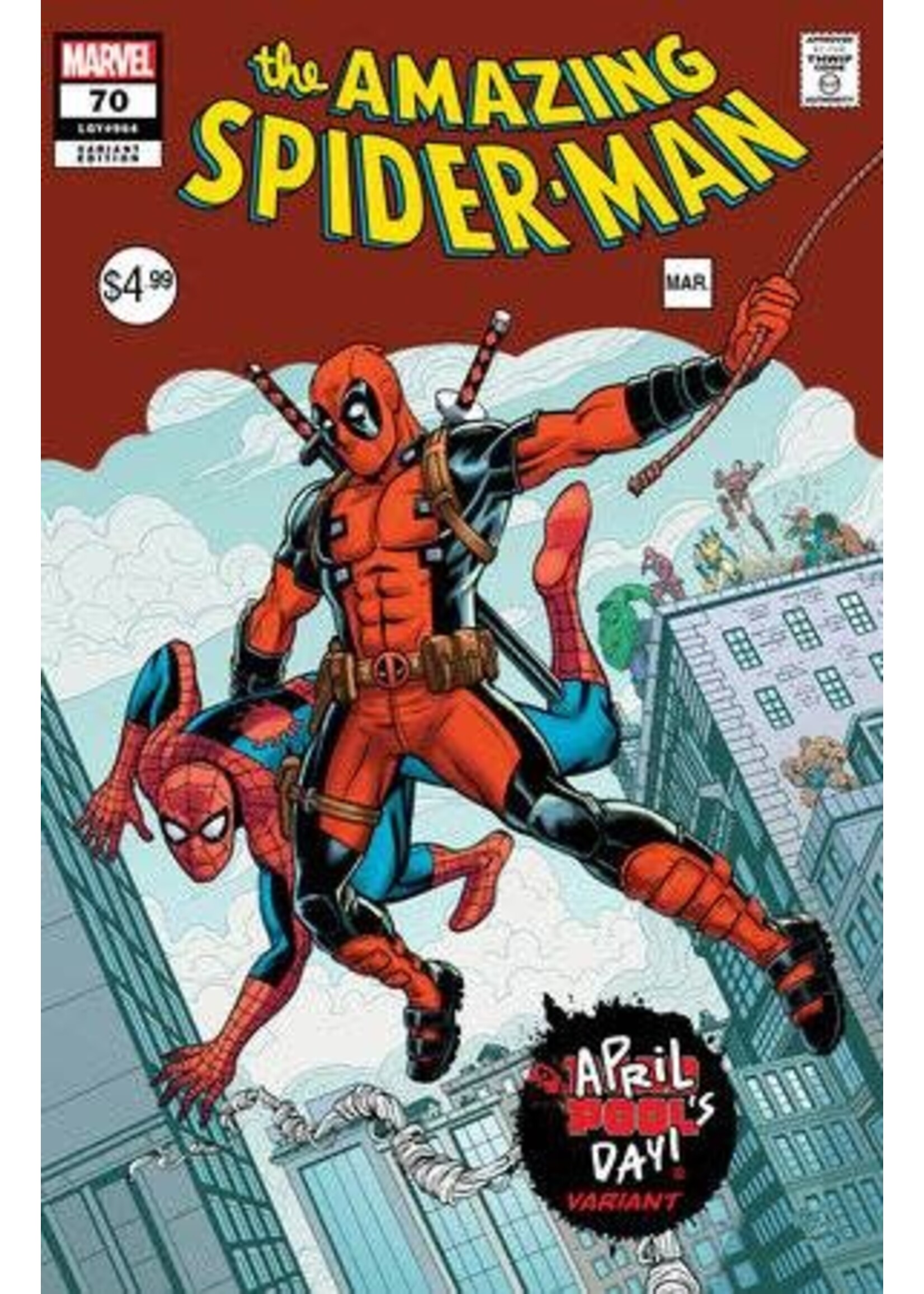 . AMAZING SPIDER-MAN (2022) #70 SCHOONOVER APRIL POOL'S DAY VAR [DOOM]