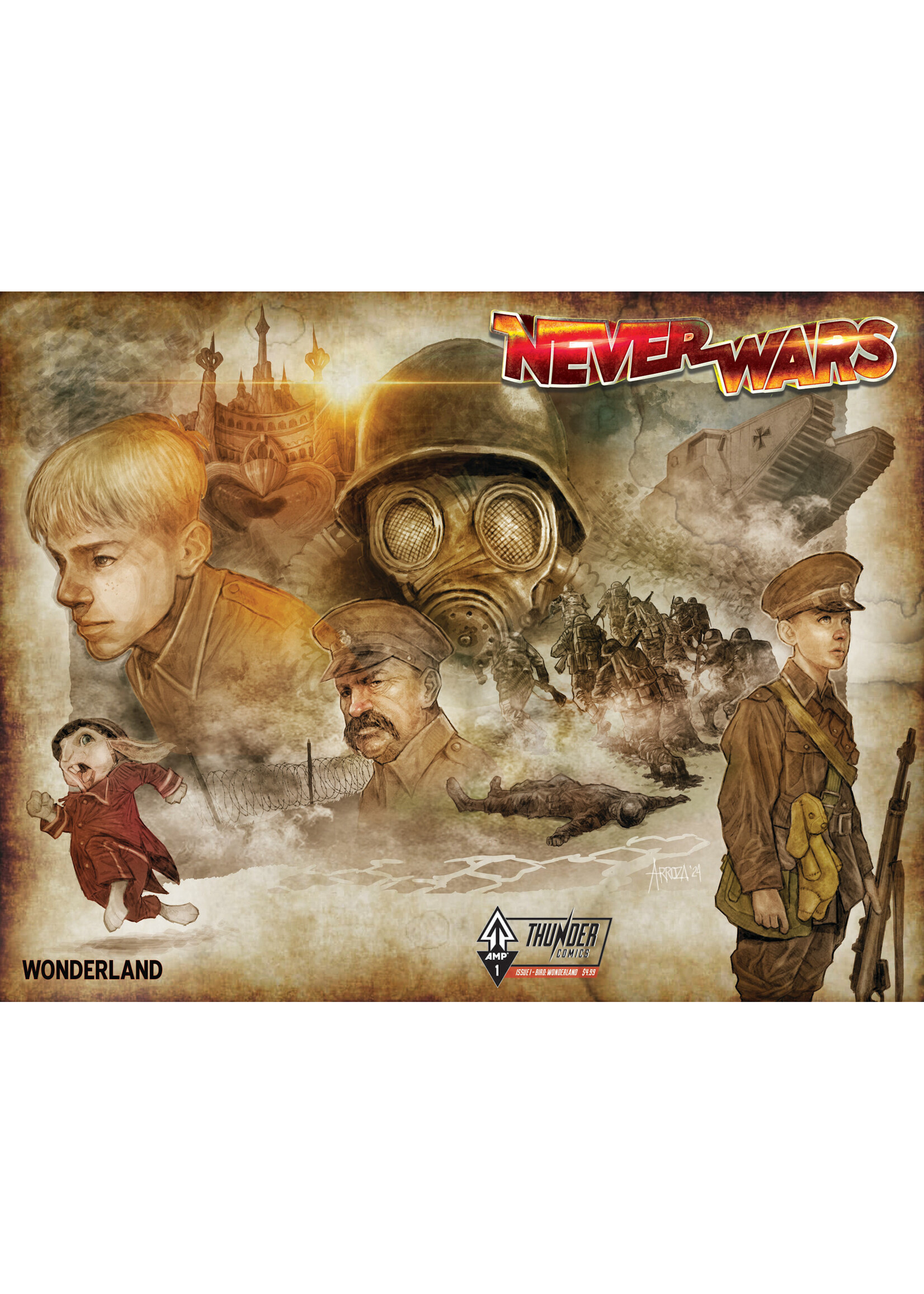 AMP COMICS NEVERWARS #1 GEORGIE BIRD WONDERLAND ONESHOT CVR B ARROZA