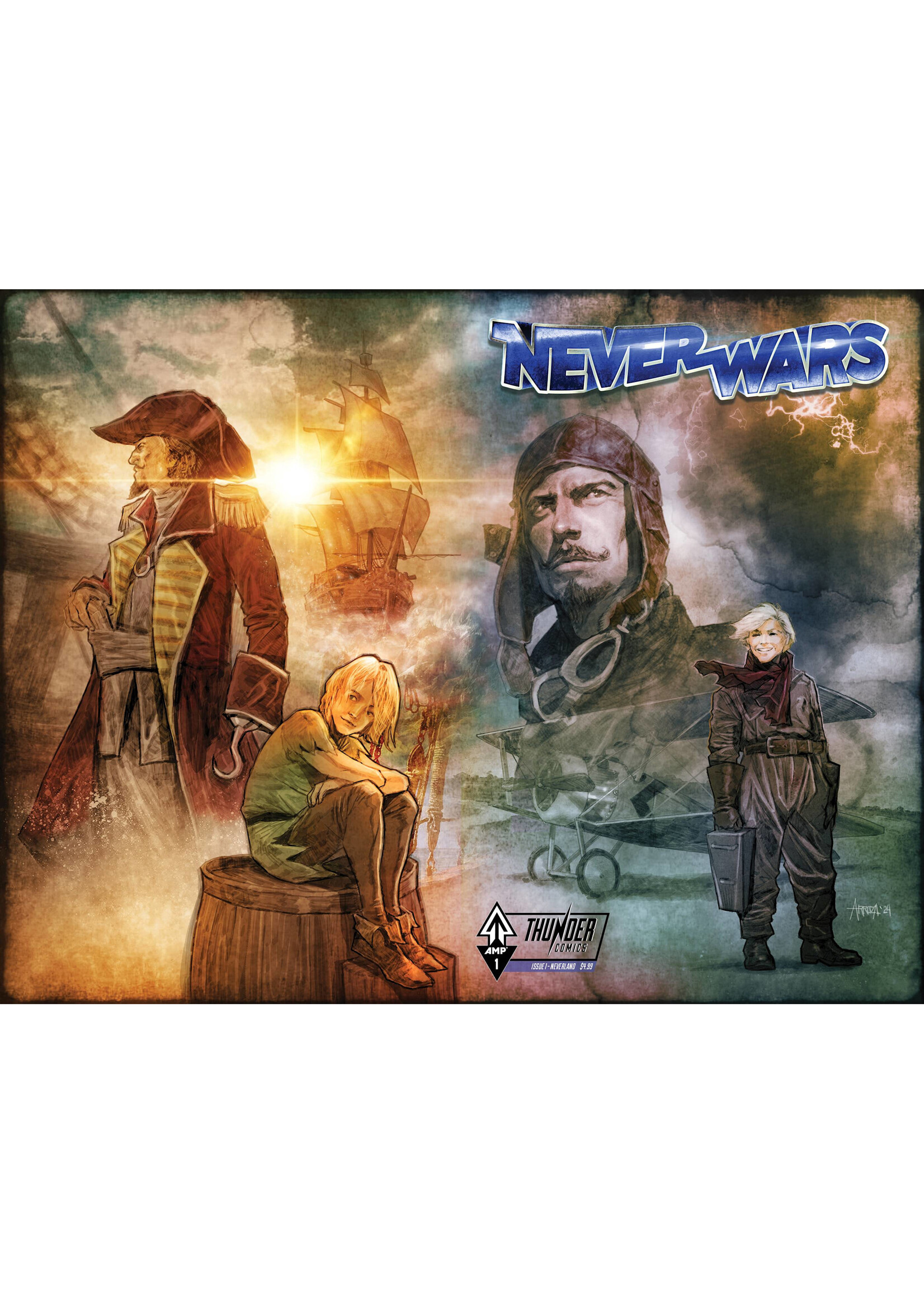 AMP COMICS NEVERWARS #1 PETR PAN NEVERLAND ONESHOT CVR B ARROZA WRAP