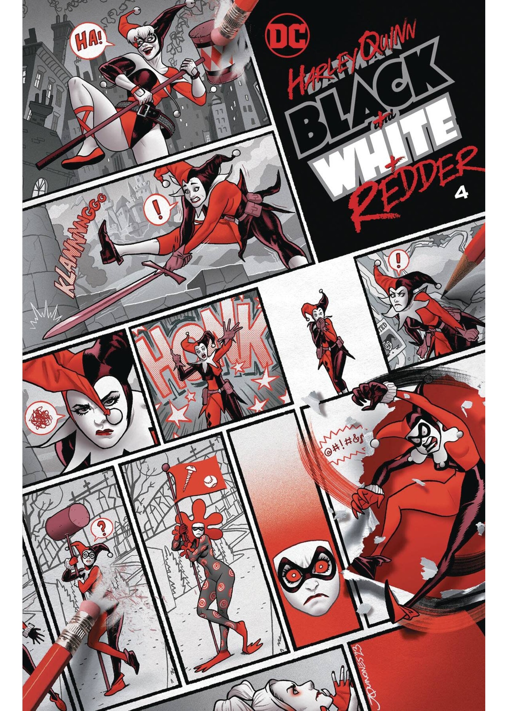 . HARLEY QUINN BLACK WHITE REDDER #4